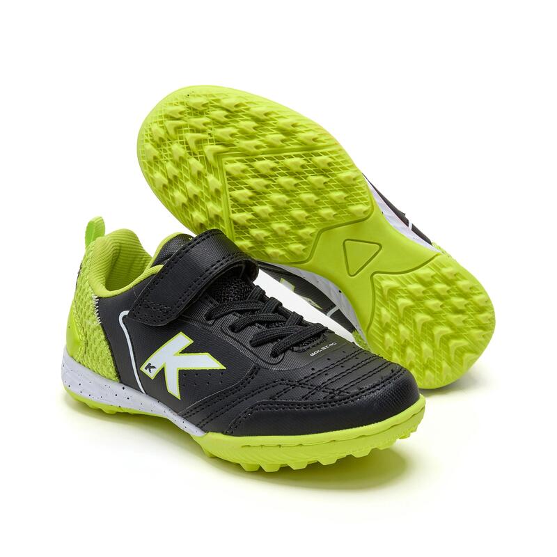 Kelme Botas De Fútbol De Niño Goleiro Turf Elastic Negro-lima Unisex Kids