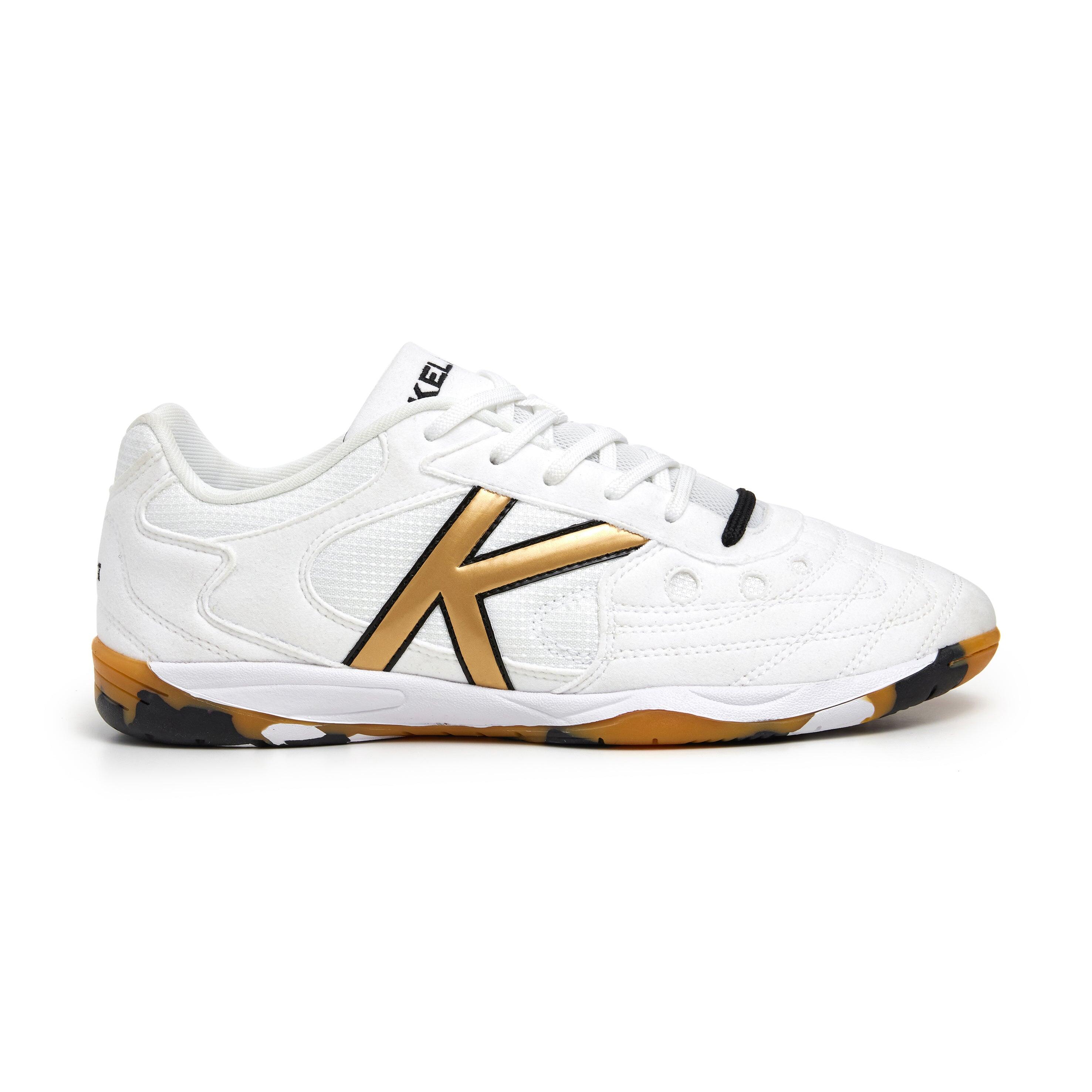Kelme Zapatillas De Fútbol Sala Indoor Copa Special Player Blanco-oro-negro Unis