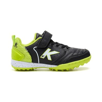 Kelme botas de fútbol de niño goleiro turf elastic negro-lima unisex kids