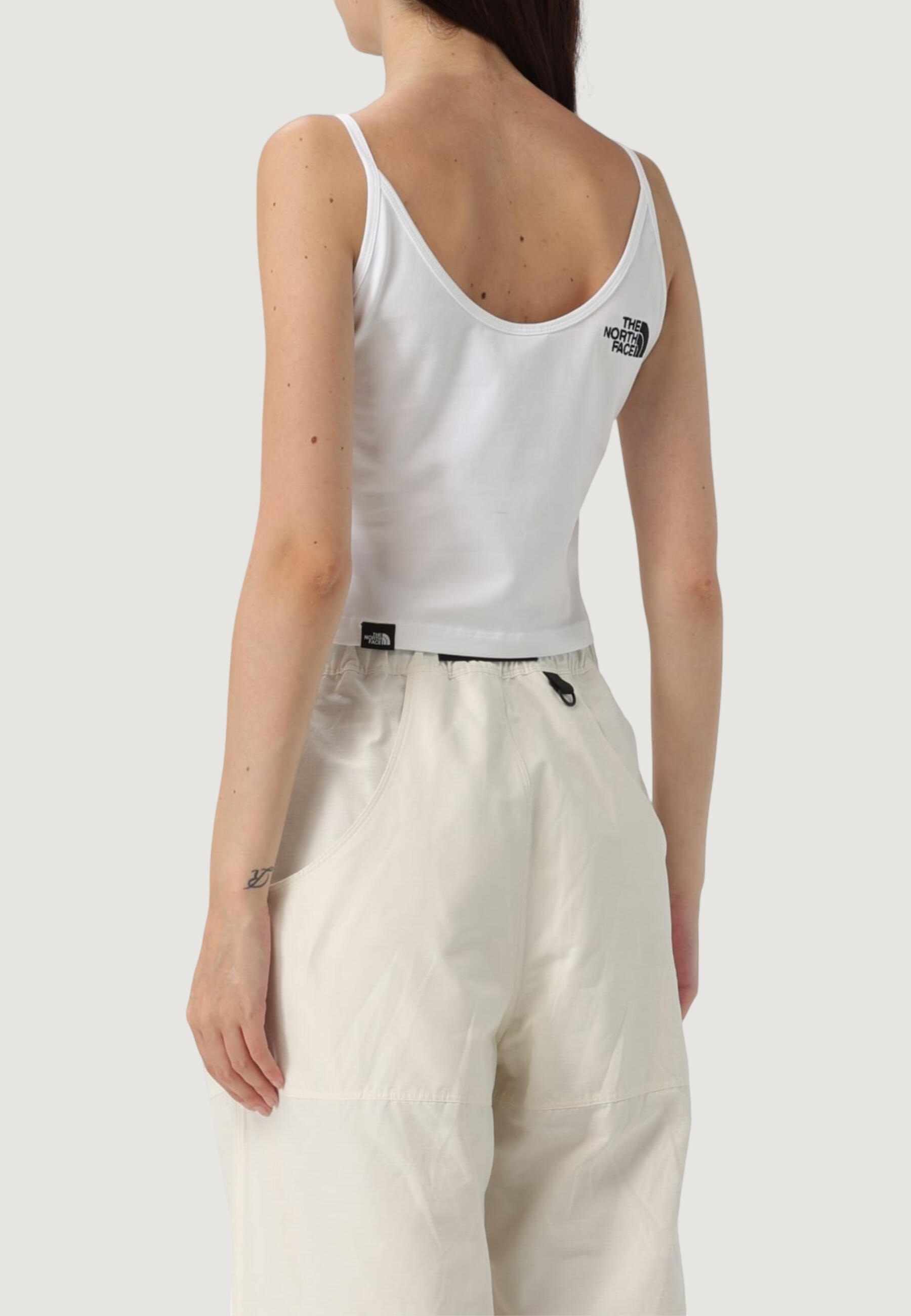débardeur Slim Crop Tank FEMME blanc 3/4