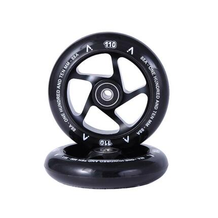 Roues Trottinette Freestyle - SuperLight (x2 /Paire) - 110 mm - Noir