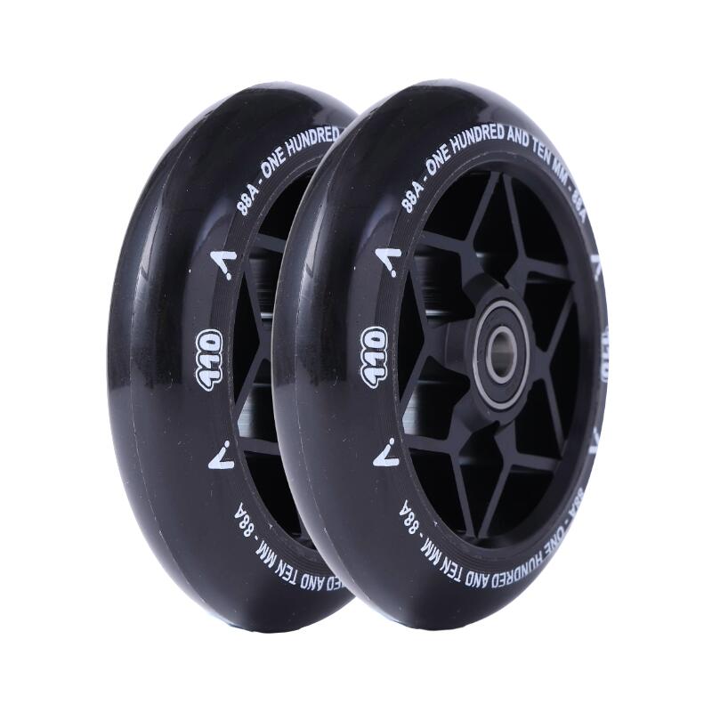 ACTA Rodas Freestyle para patinete - Swift (2 unidades/par) - 110 mm - Pretas 3/4