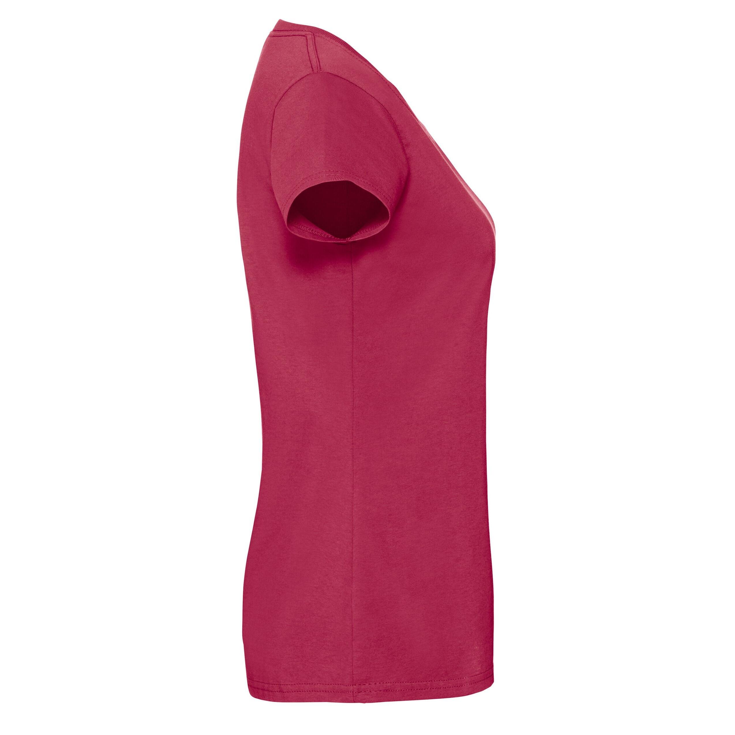 Premium TShirt Damen Cranberry 3/4