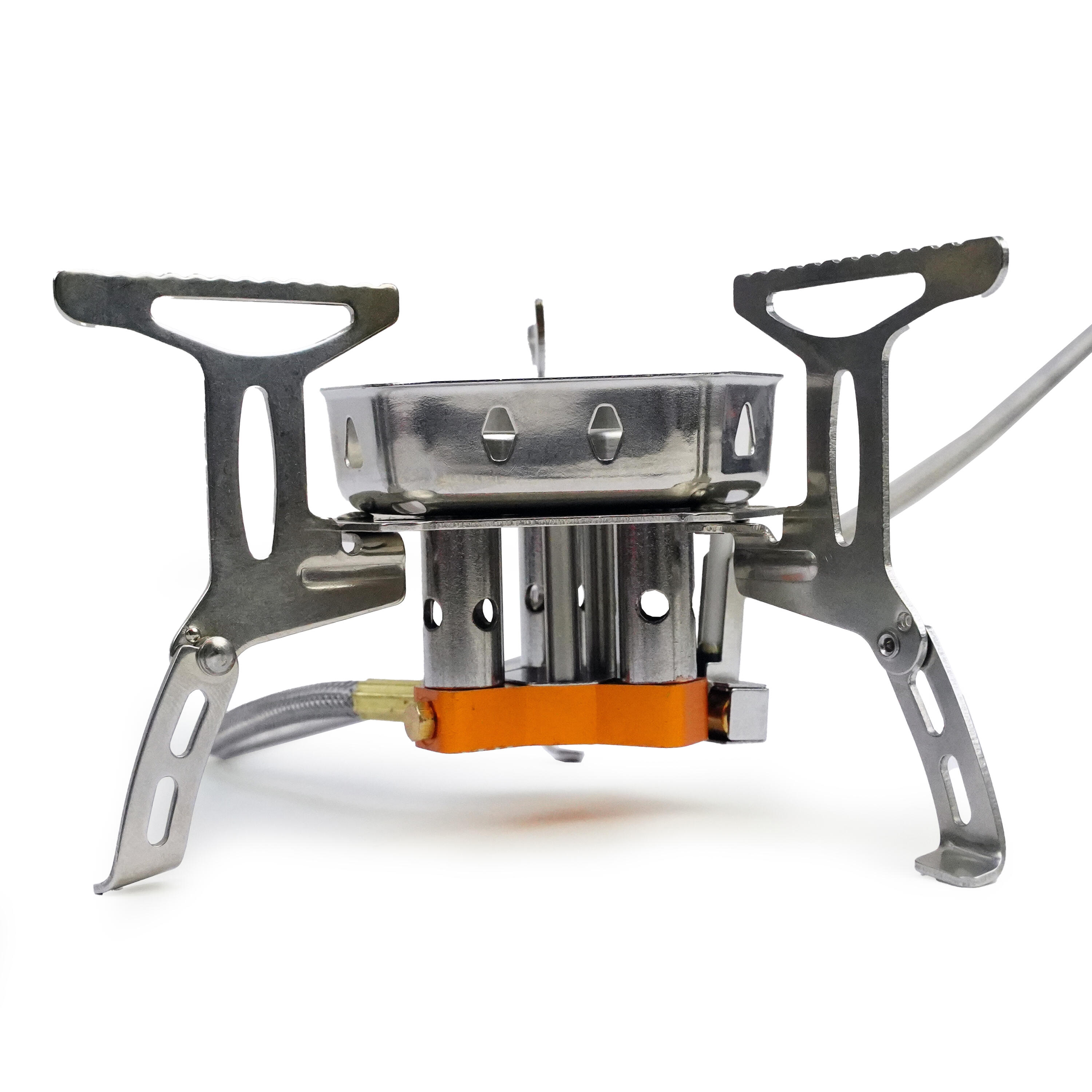 Réchaud à gaz pliable Turbo 6800W - avec raccord - incl. 4 bouteilles de gaz 3/7