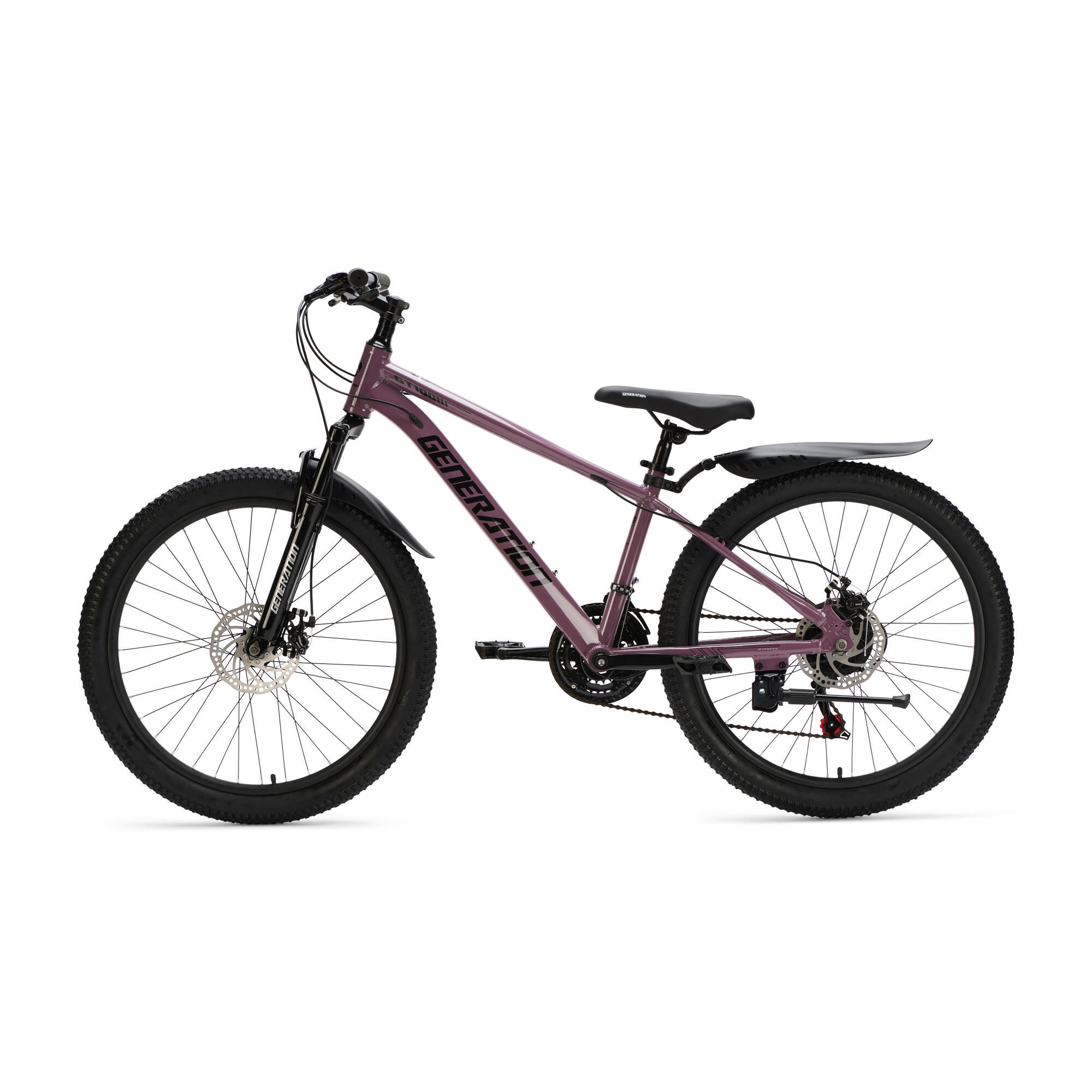 Generation GT100 24 pulgadas Morado – Bicicleta infantil con guardabarros 4/5