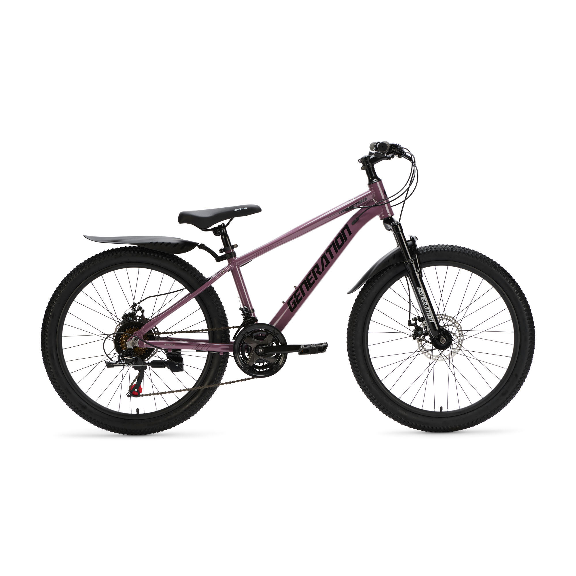 Generation - Generation Gt100 24 Pouces Violet – Vélo Enfant Avec Garde-boue – Vtt - Vélo Enfant - Violet - 24" - Decathlon