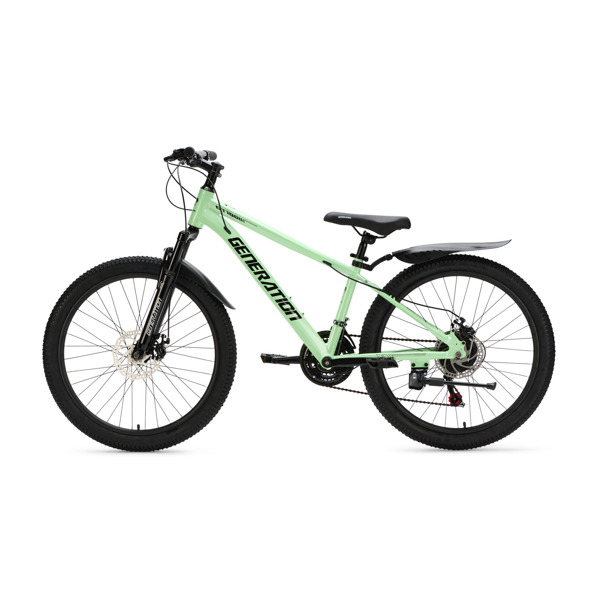 Generation GT100 24 inch Mintgroen - Kinderfiets met Spatborden - Mountainbike 4/5