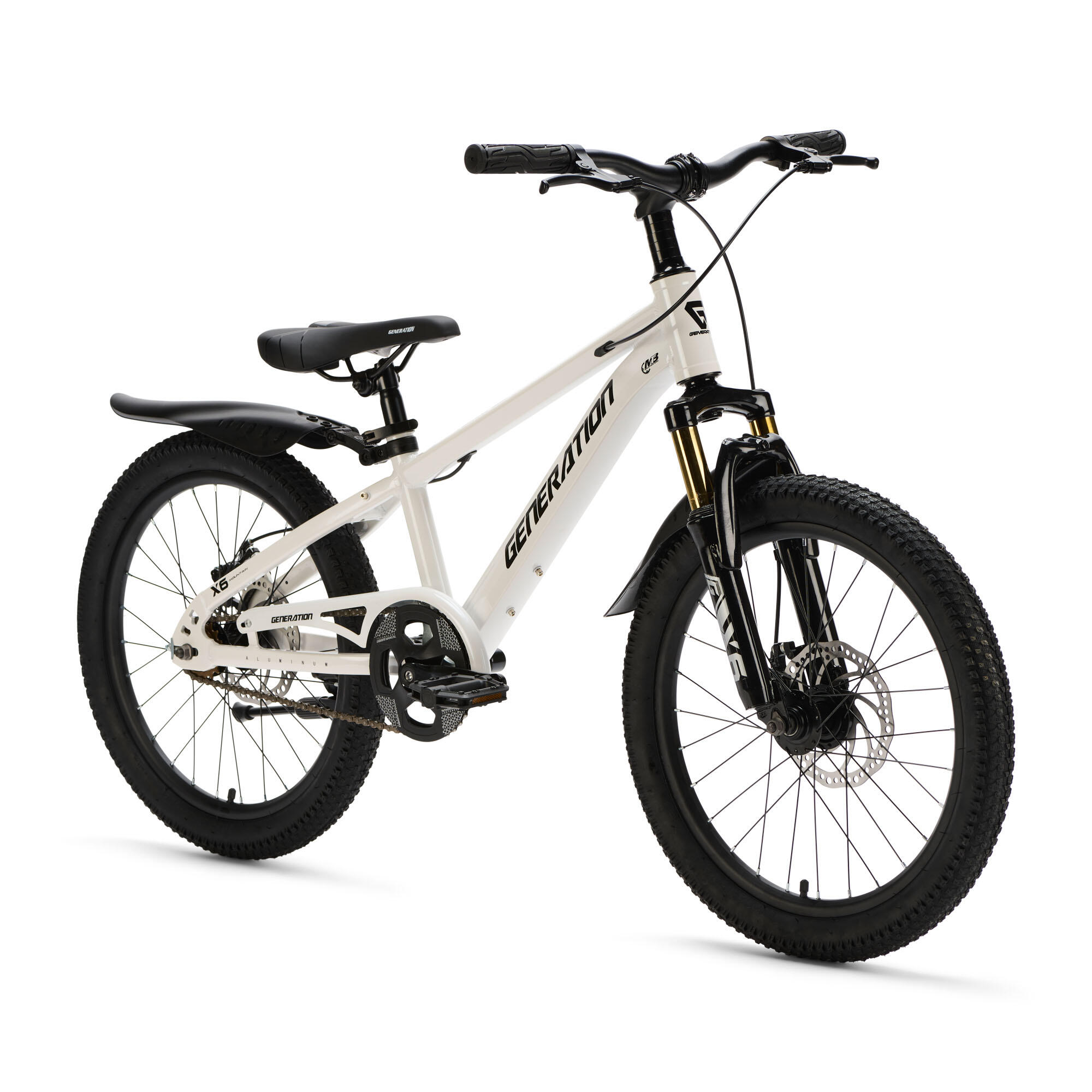 Generation X6 20 pulgadas Blanco – Bicicleta infantil con guardabarros 2/5