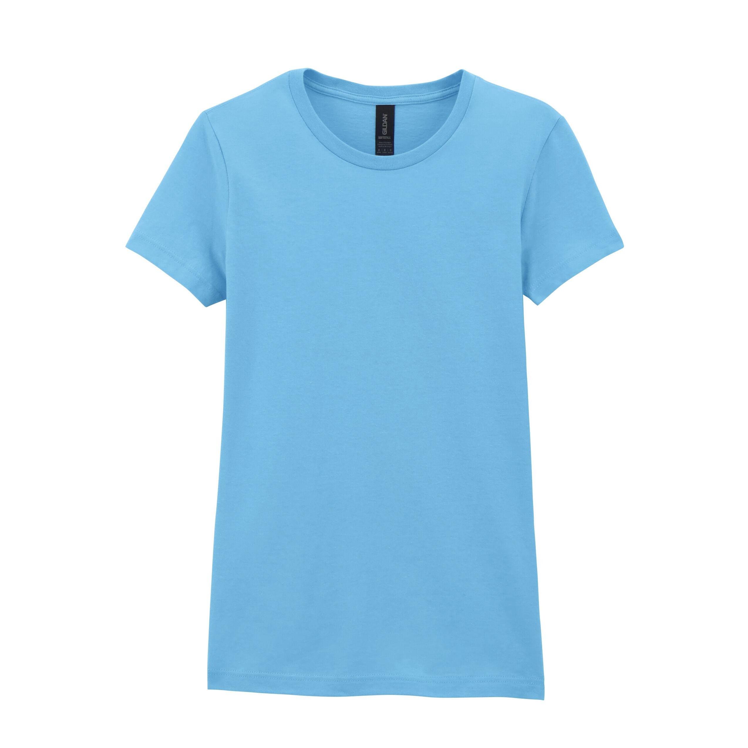 Ladies Soft Style Short Sleeve TShirt (Sky Blue) 2/3