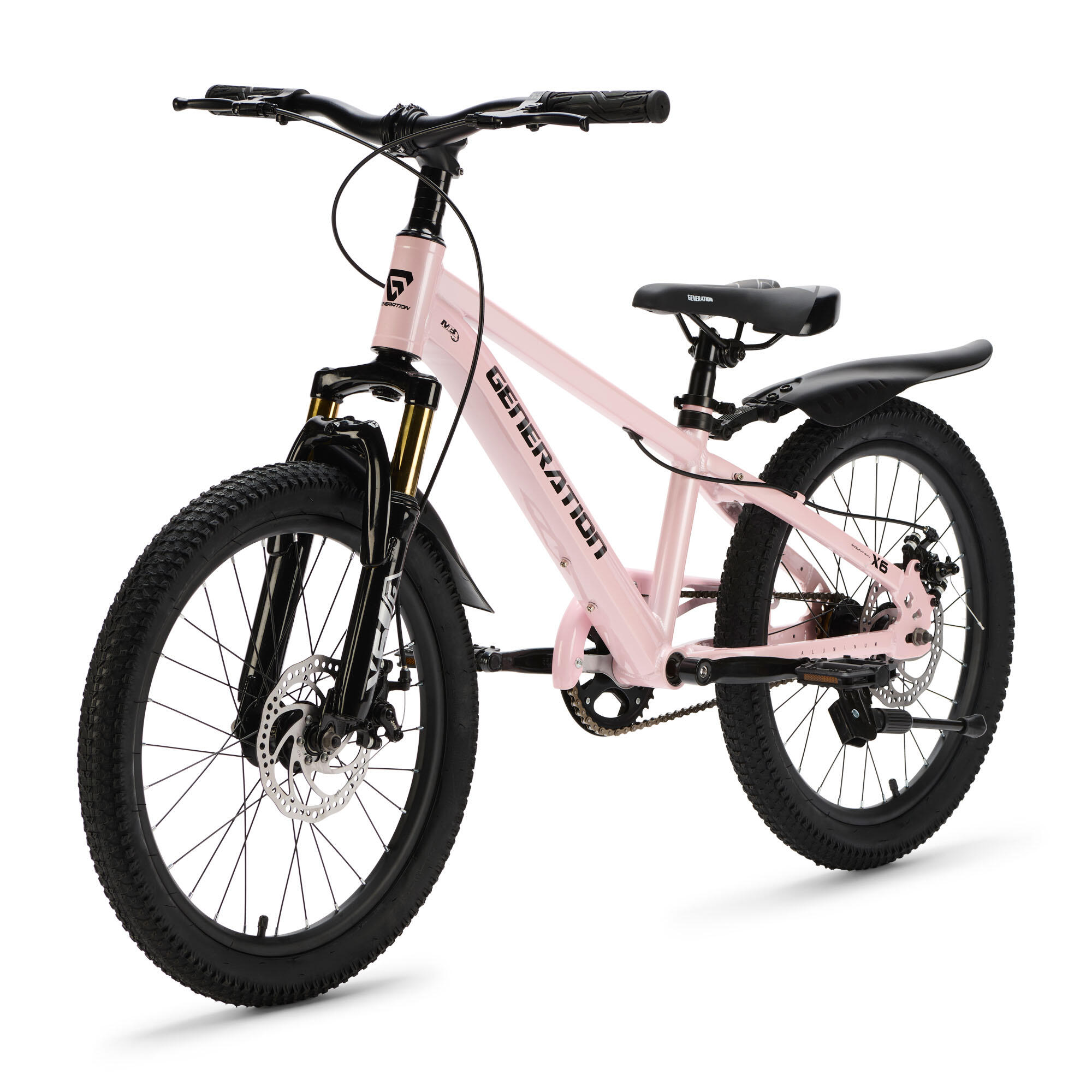 Generation X6 20 pollici Rosa – Bicicletta per bambini con parafanghi 3/5