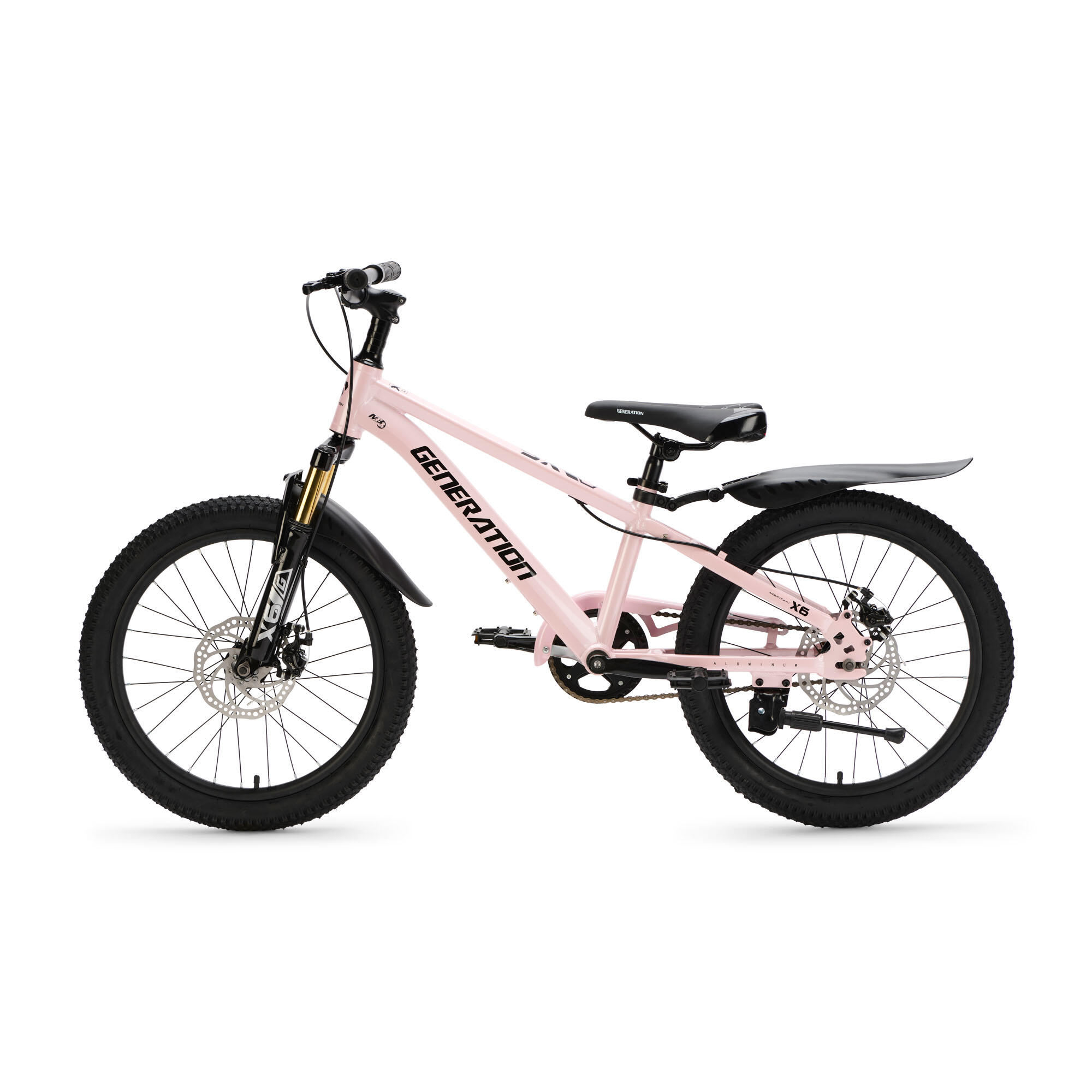 Generation X6 20 pollici Rosa – Bicicletta per bambini con parafanghi 4/5