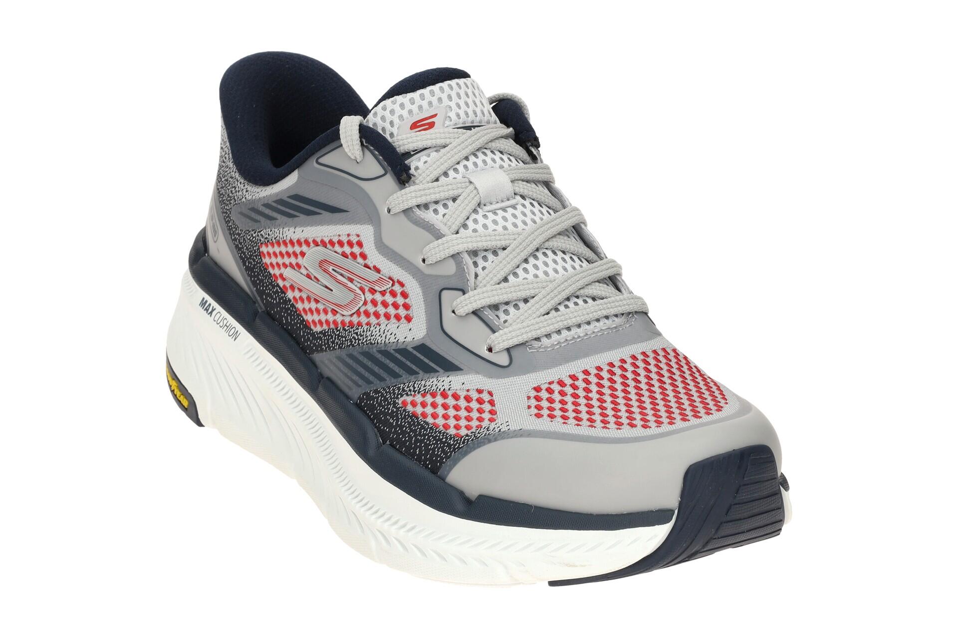 Skechers MAX CUSHIONING Premier Schuhe grau rot Sport Slip-Ins 3/7