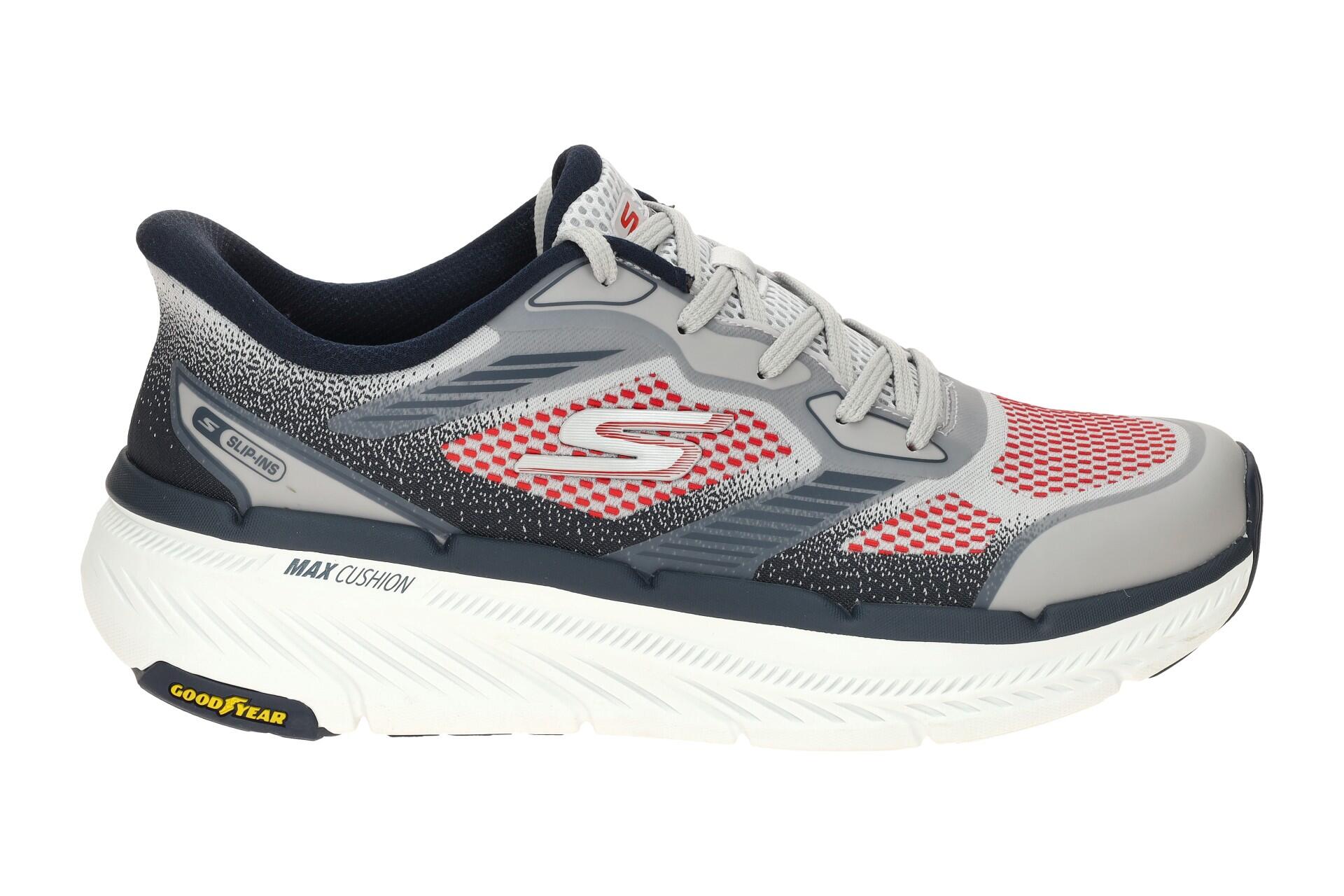 Skechers MAX CUSHIONING Premier Schuhe grau rot Sport Slip-Ins 2/7