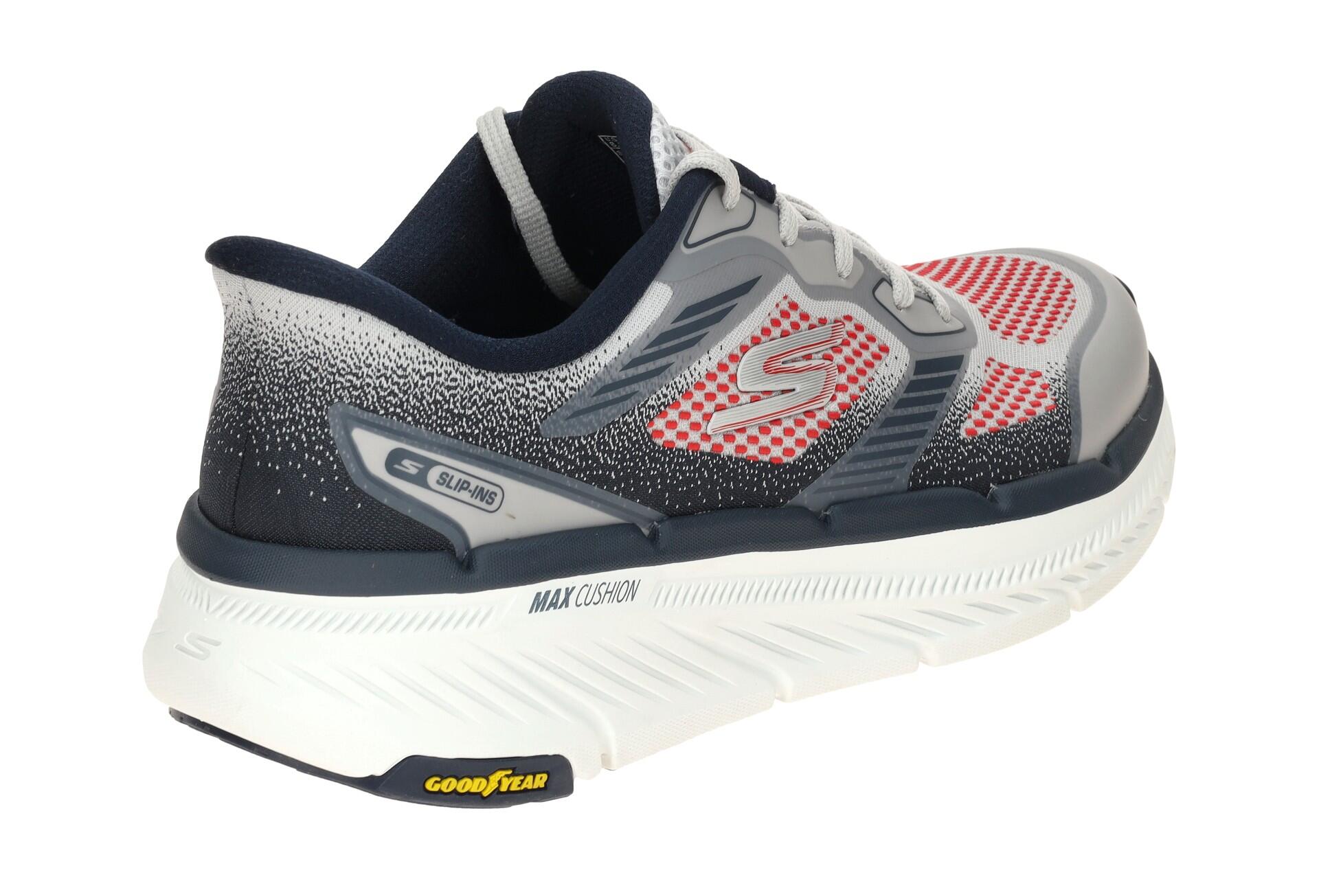 Skechers MAX CUSHIONING Premier Schuhe grau rot Sport Slip-Ins 4/7