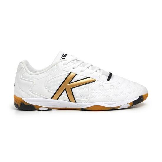 Kelme España Zapatillas De Fútbol Sala Indoor Copa Special Player Blanco-oro-neg
