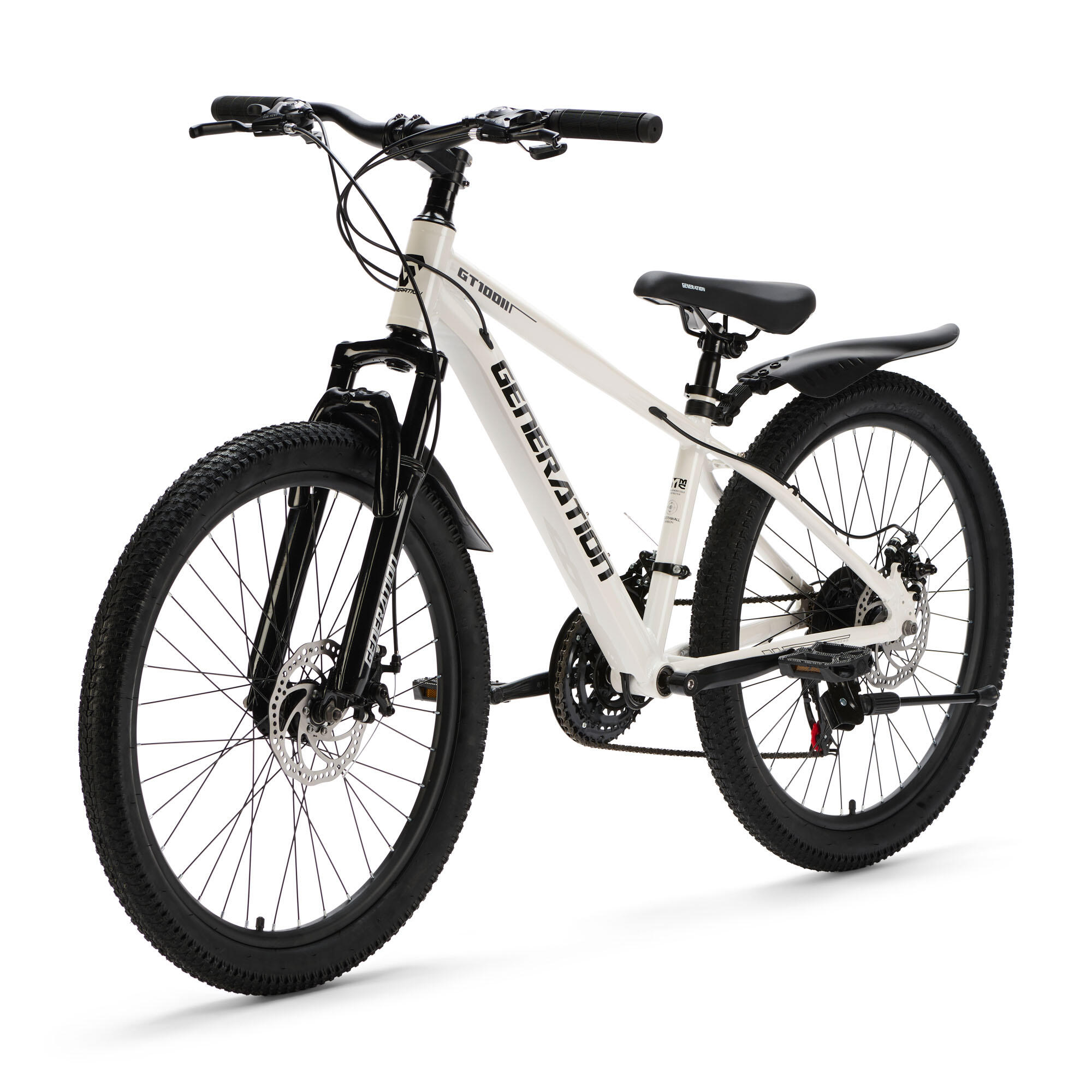Generation GT100 24 pulgadas Blanco – Bicicleta infantil con guardabarros 3/5
