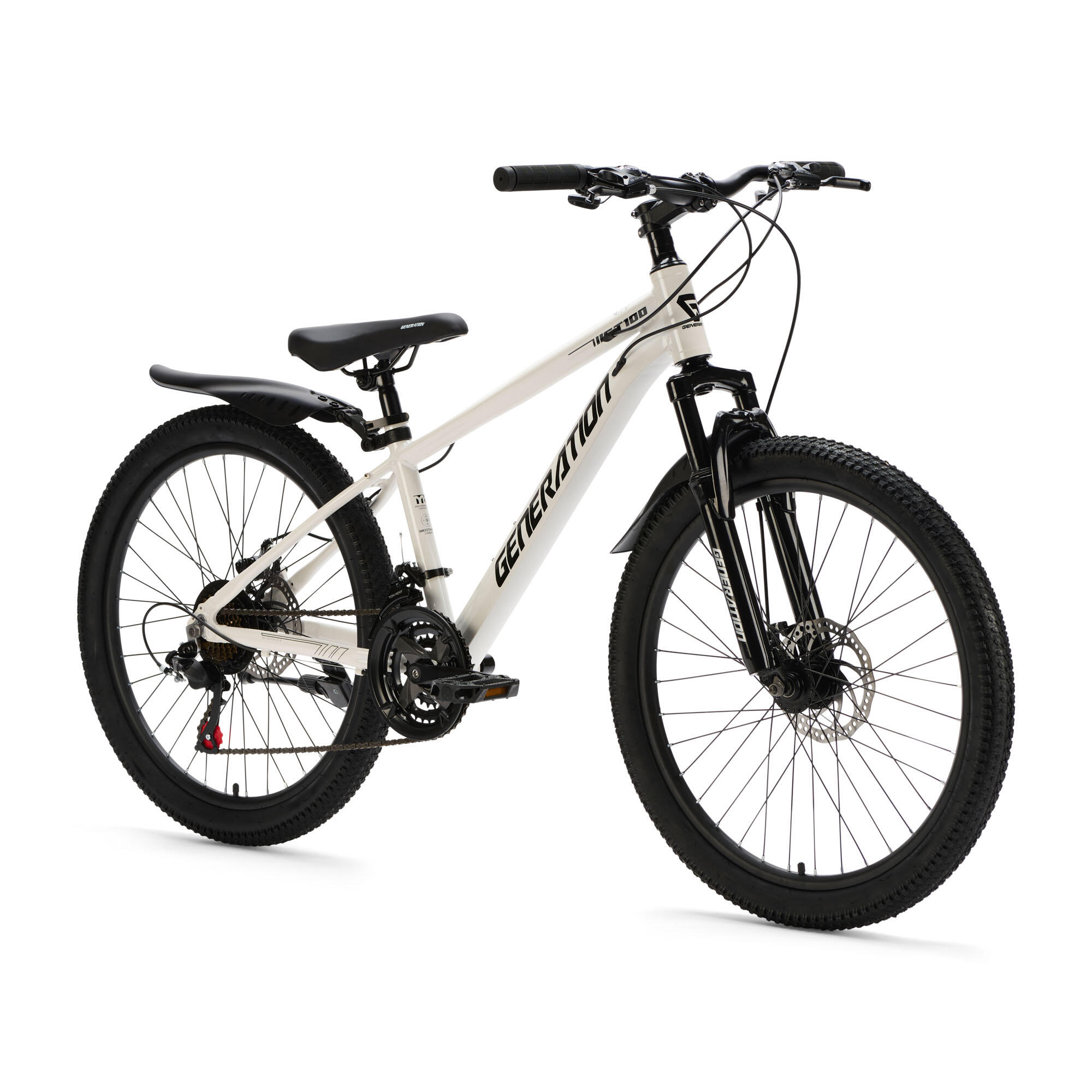 Generation GT100 24 pulgadas Blanco – Bicicleta infantil con guardabarros 2/5