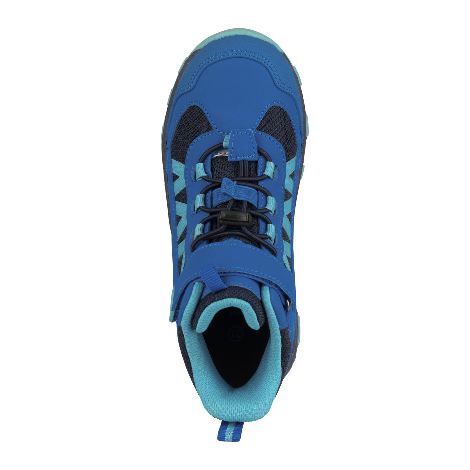 Chaussures de randonnée enfant Tronfjell mid bleu cobalt/turquoise/bleu foncé 3/4