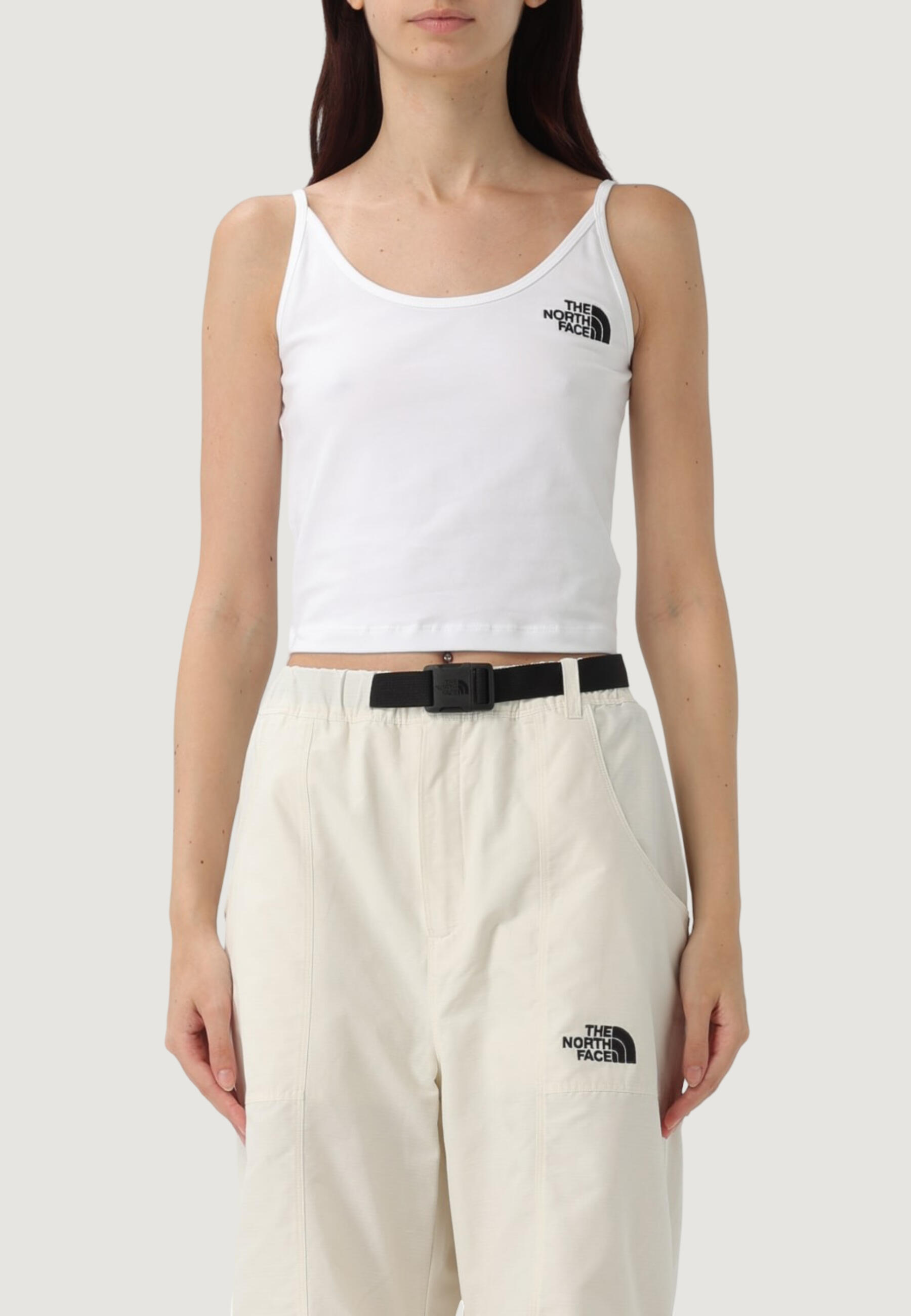 débardeur Slim Crop Tank FEMME blanc 1/4