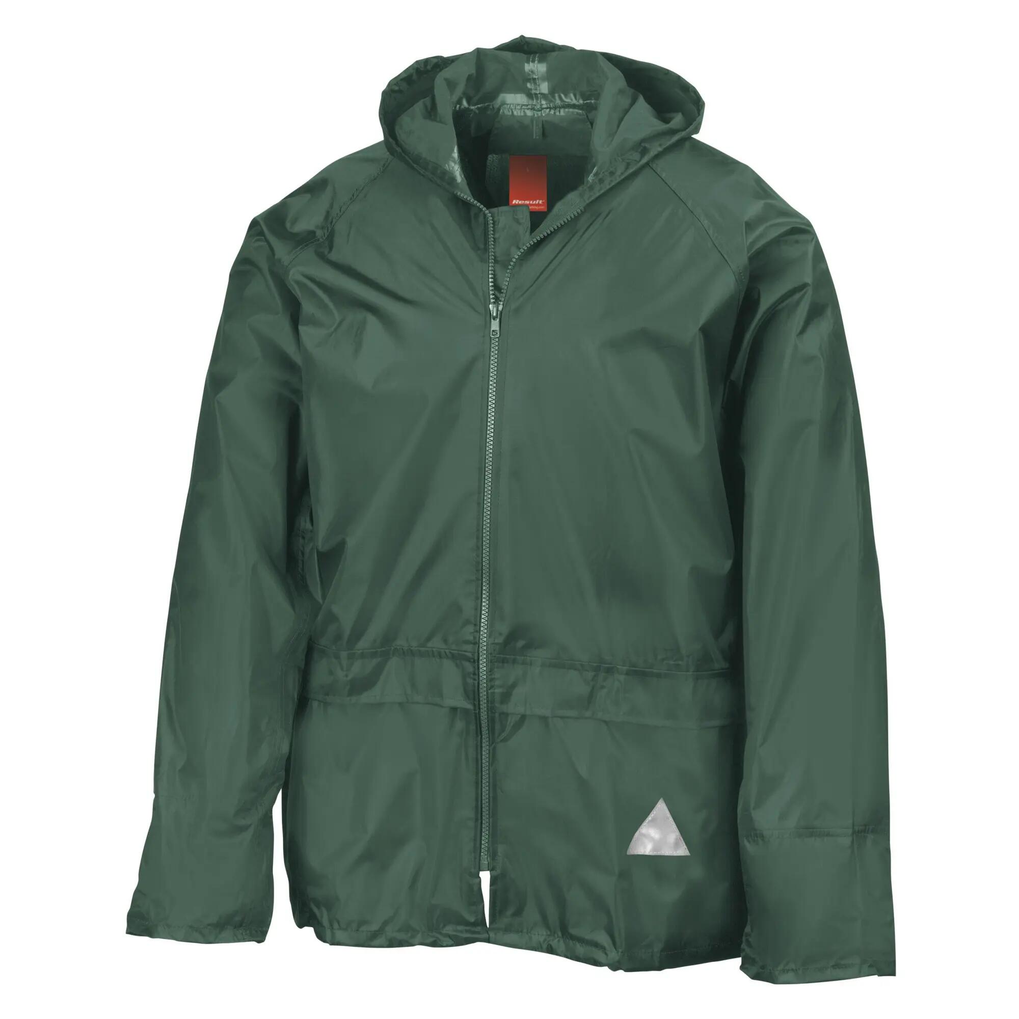 Mens Waterproof Jacket and Trousers Set (Olive) 2/4