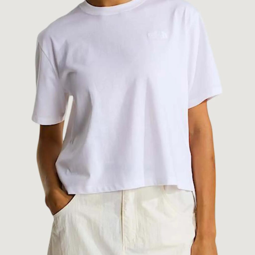 WOMEN'S crop top t-shirt W EVOLUTION SIMPLE DOME CROP RLX SS TEE WHITE