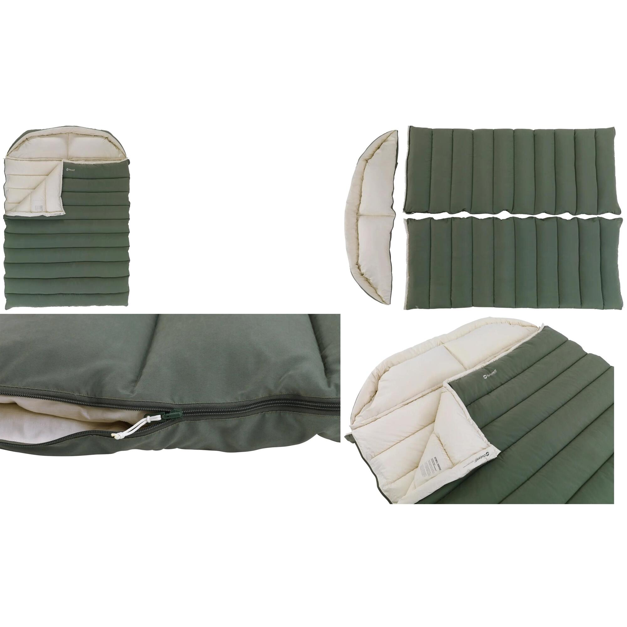 Śpiwór dwuosobowy Outwell Constellation Lux Double (195 cm) - green 2/7
