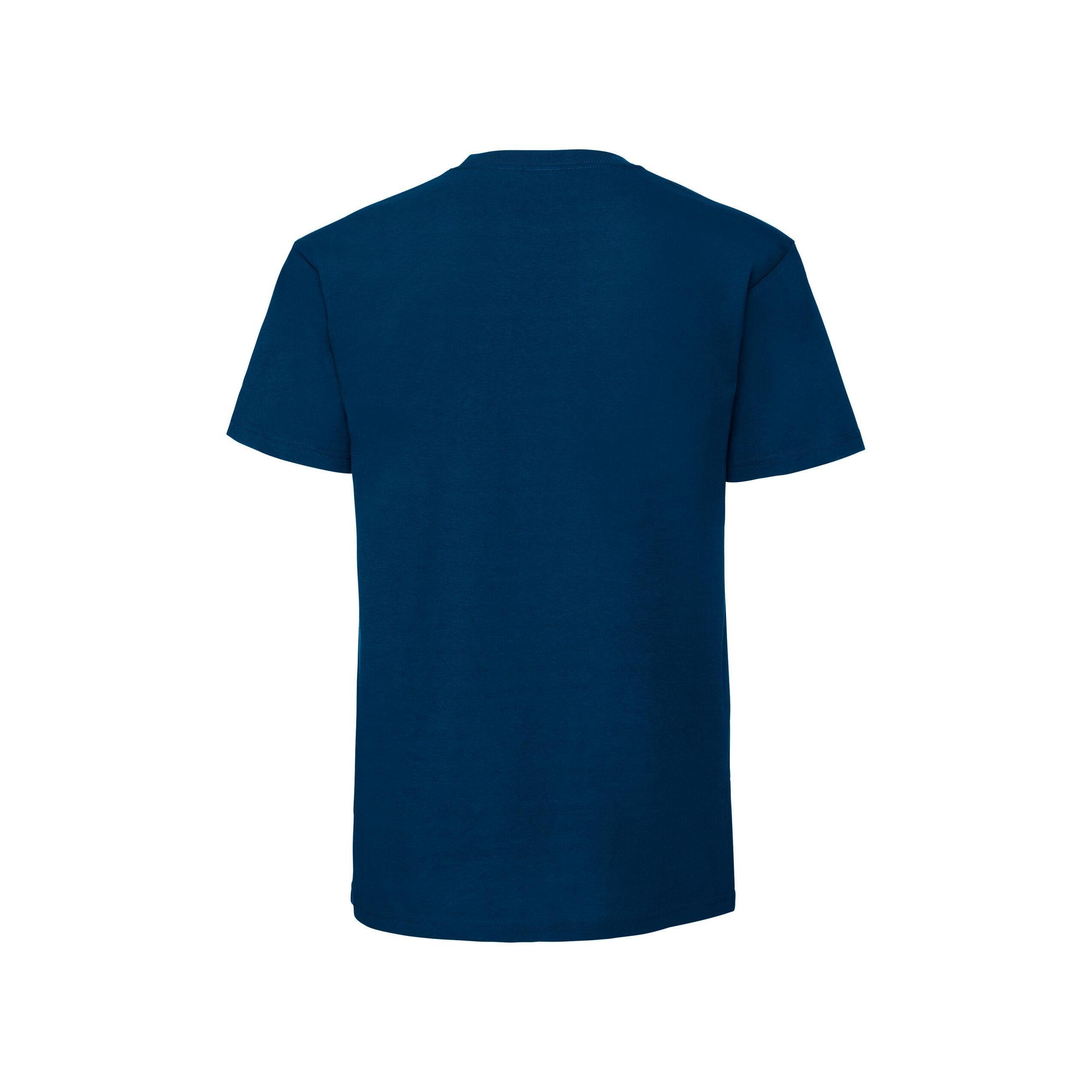 Mens Iconic Premium Ringspun Cotton TShirt (Mountain Blue) 3/4
