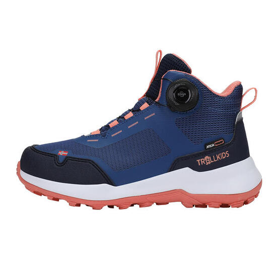 Enfants Trollfjord chaussures de randonnée mi-hautes bleu lotus/corail