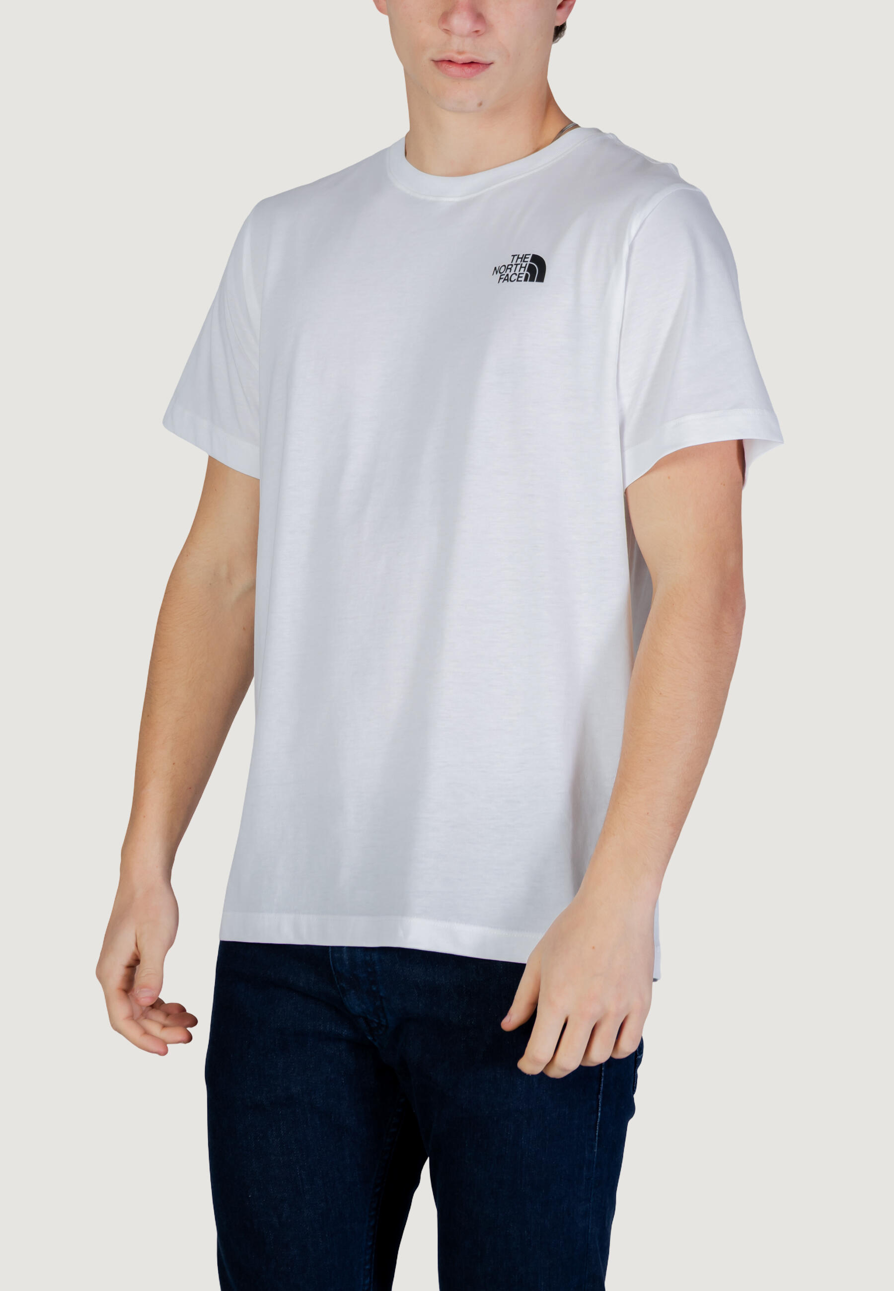 t-shirt crop top M HALF DOME PHOTO REGULAR SHORT SLEEVE T HOMME blanc 3/4