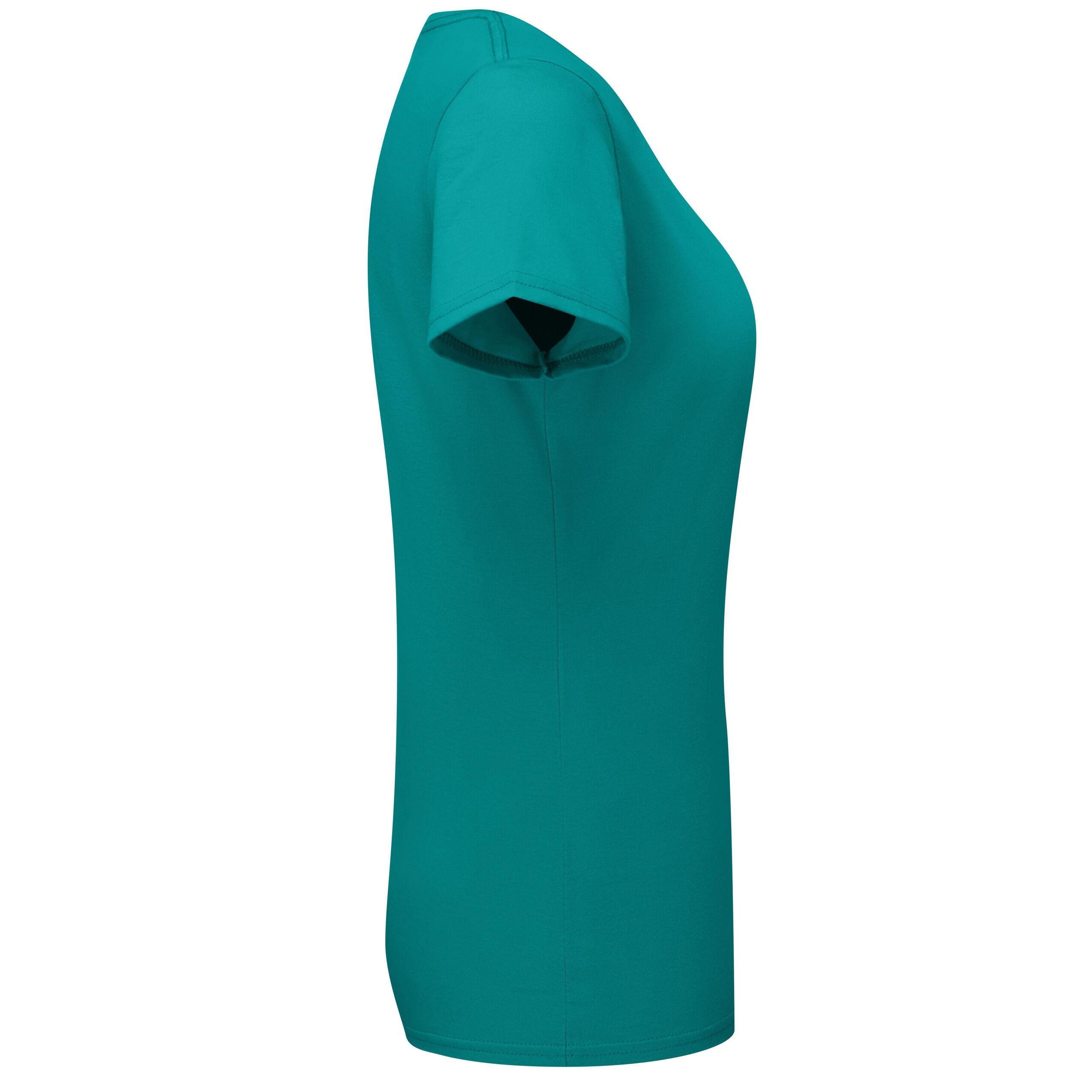 Premium TShirt Damen Meeresblau Grün 3/4