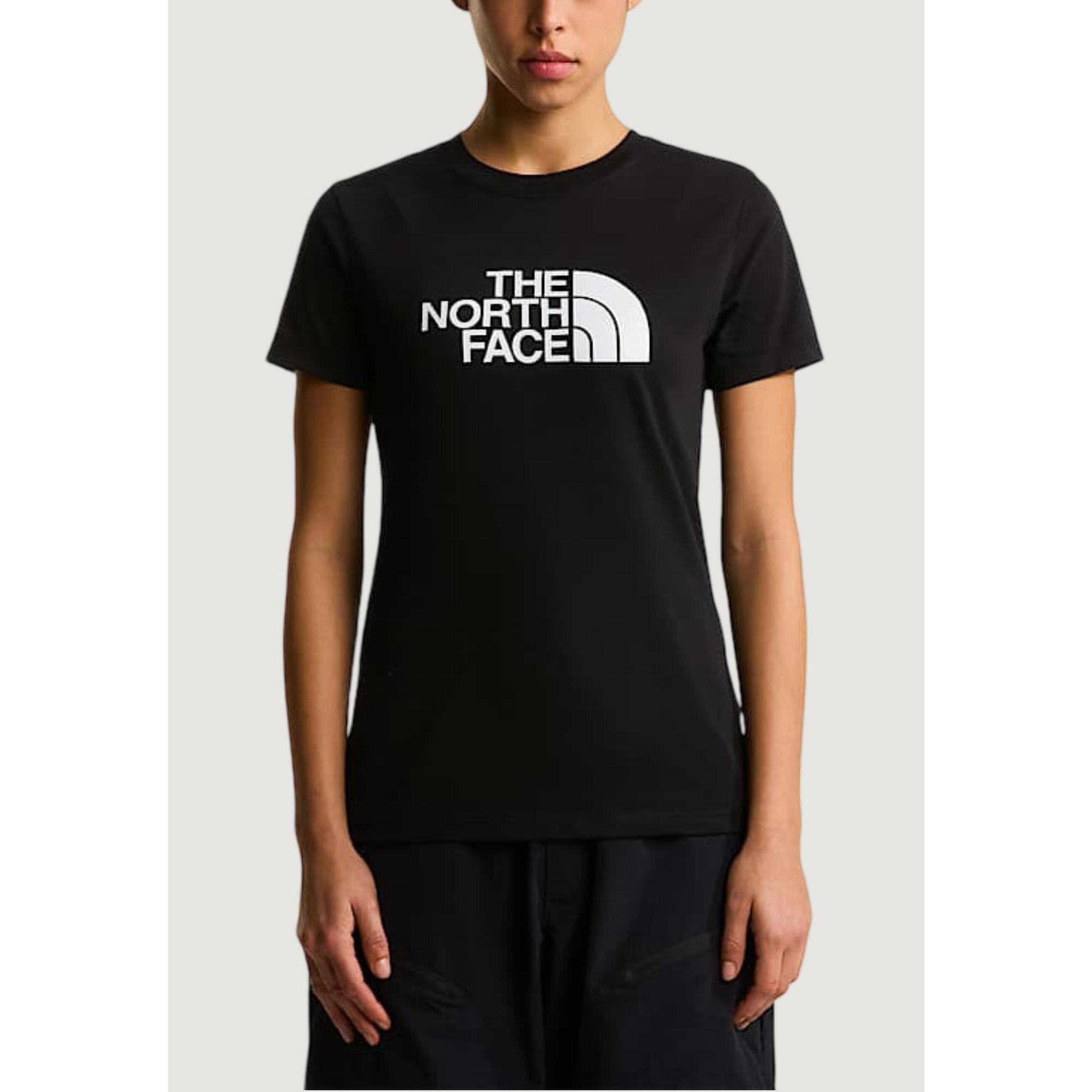 The North Face - T-shirt Crop Top W Evolution Half Dome Slim Short Sleeve Femme Noir - T-shirt Crop Top - Noir - Decathlon