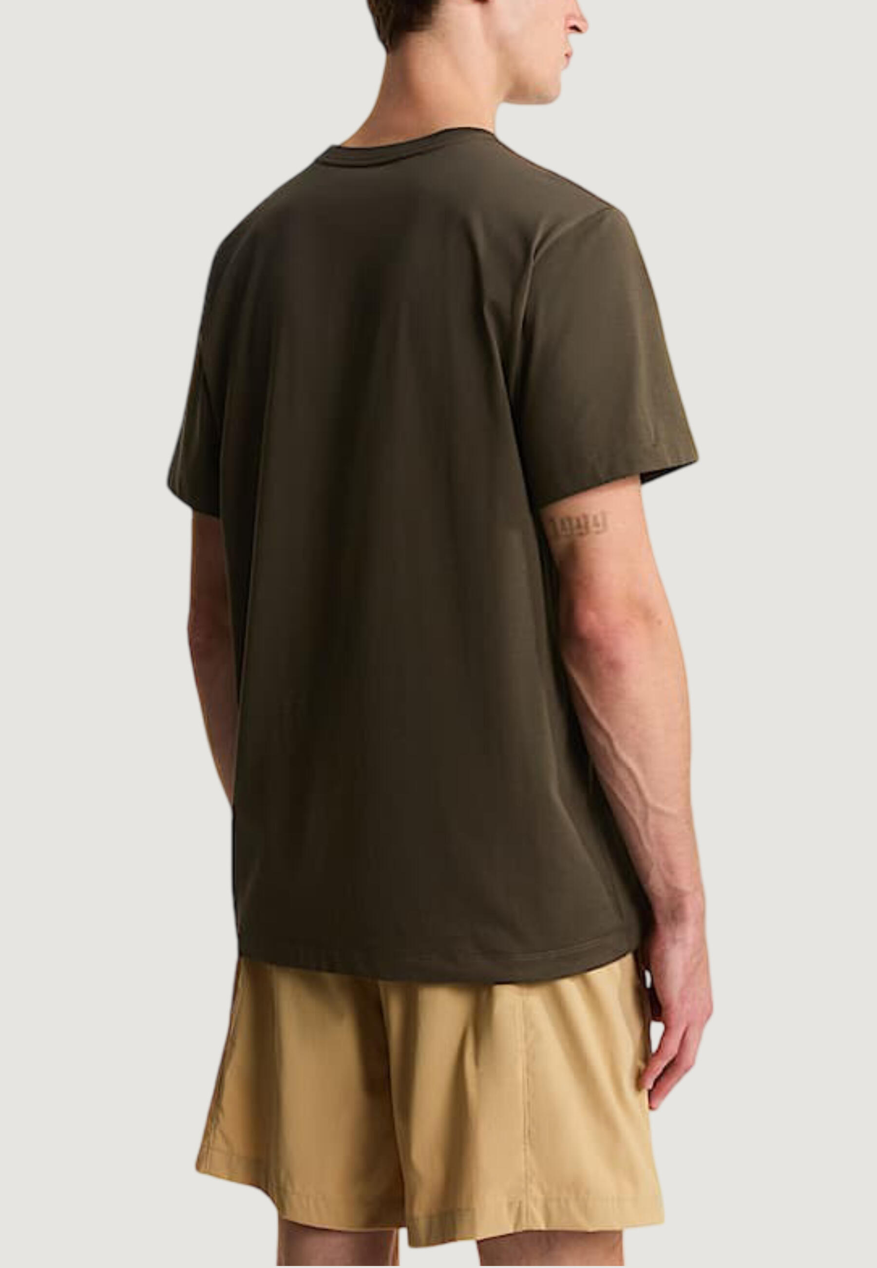 t-shirt crop top M EVOLUTION SIMPLE DOME REGULAR SHORT SL HOMME vert 3/5