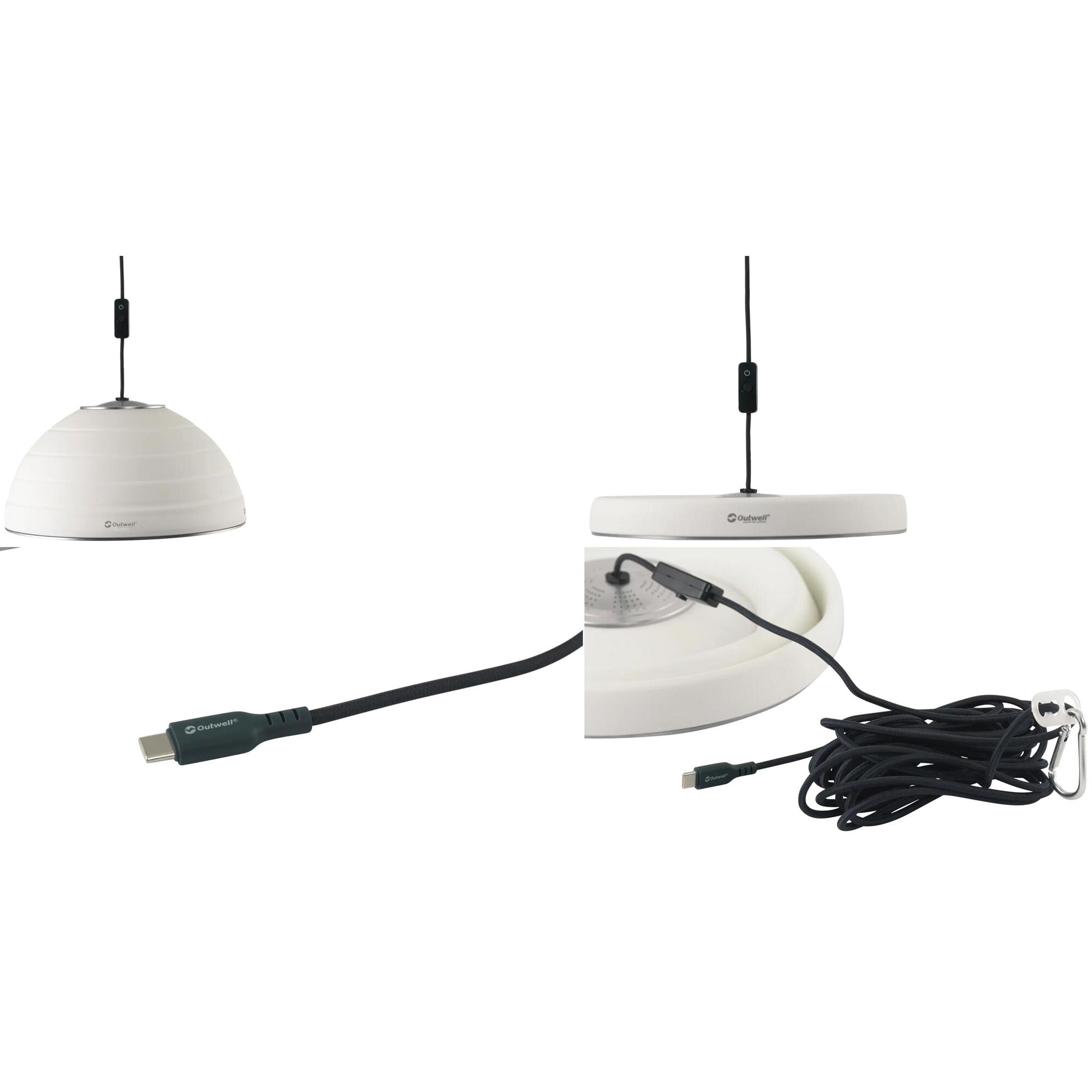 Lampa namiotowa Outwell Pollux Lux - cream white (500 lm) 2/4