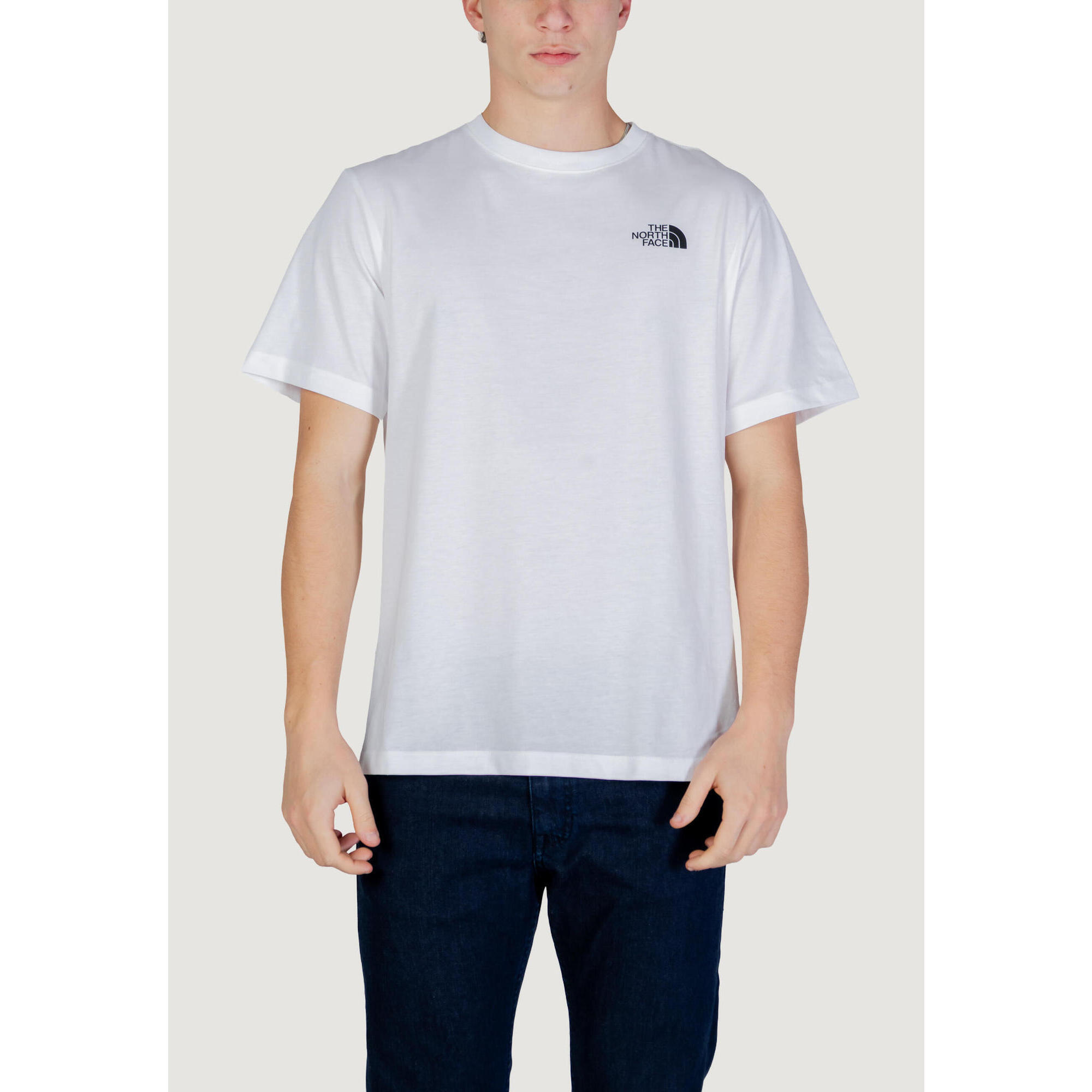 The North Face - T-shirt Crop Top M Mountain Sketch Regular Short Sleeve Homme Blanc - T-shirt Crop Top - Blanc - Decathlon