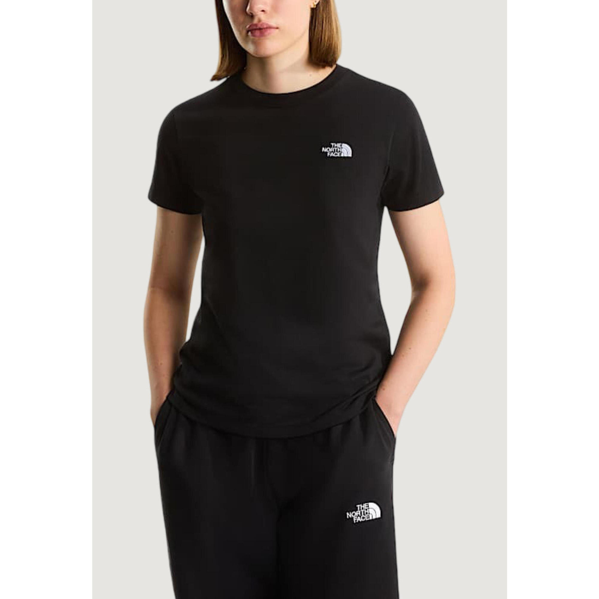 The North Face - T-shirt Crop Top W Evolution Simple Dome Slm Short Sleeve Femme Noir - T-shirt Crop Top - Noir - Decathlon