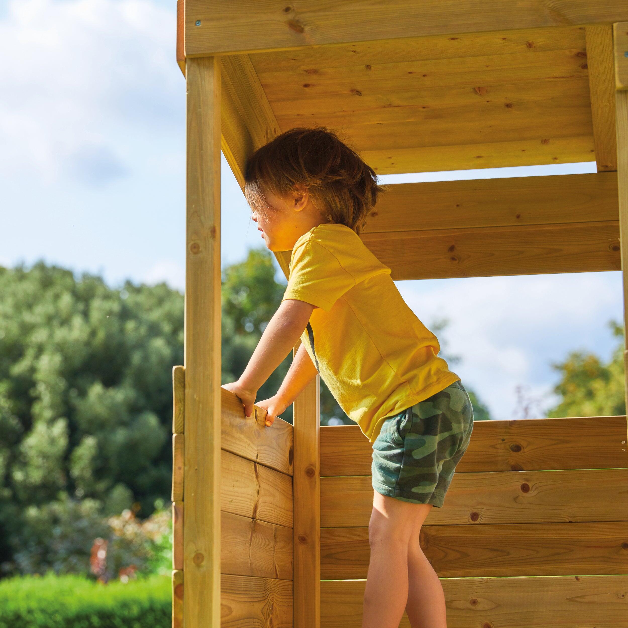 Cabane sur pilotis avec toboggan CIMES bois FSC® 3/5