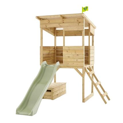 Spielhaus auf Stelzen mit Rutsche CIMES braun FSC®