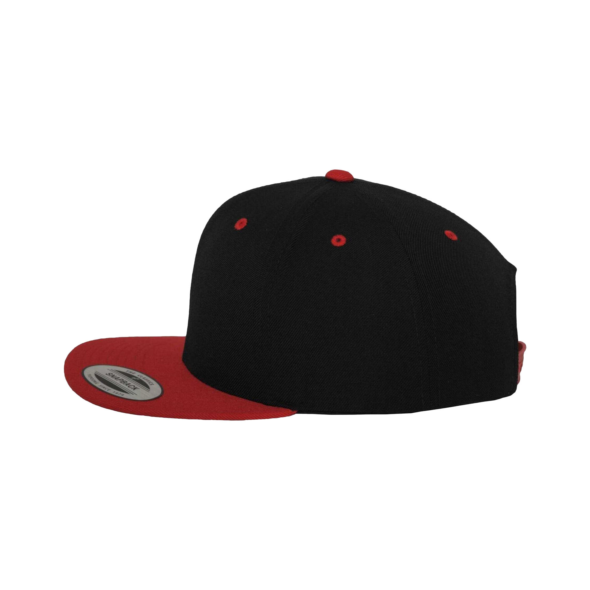 Cap Due Toni Flexfit Classic Nero Rosso 3/4
