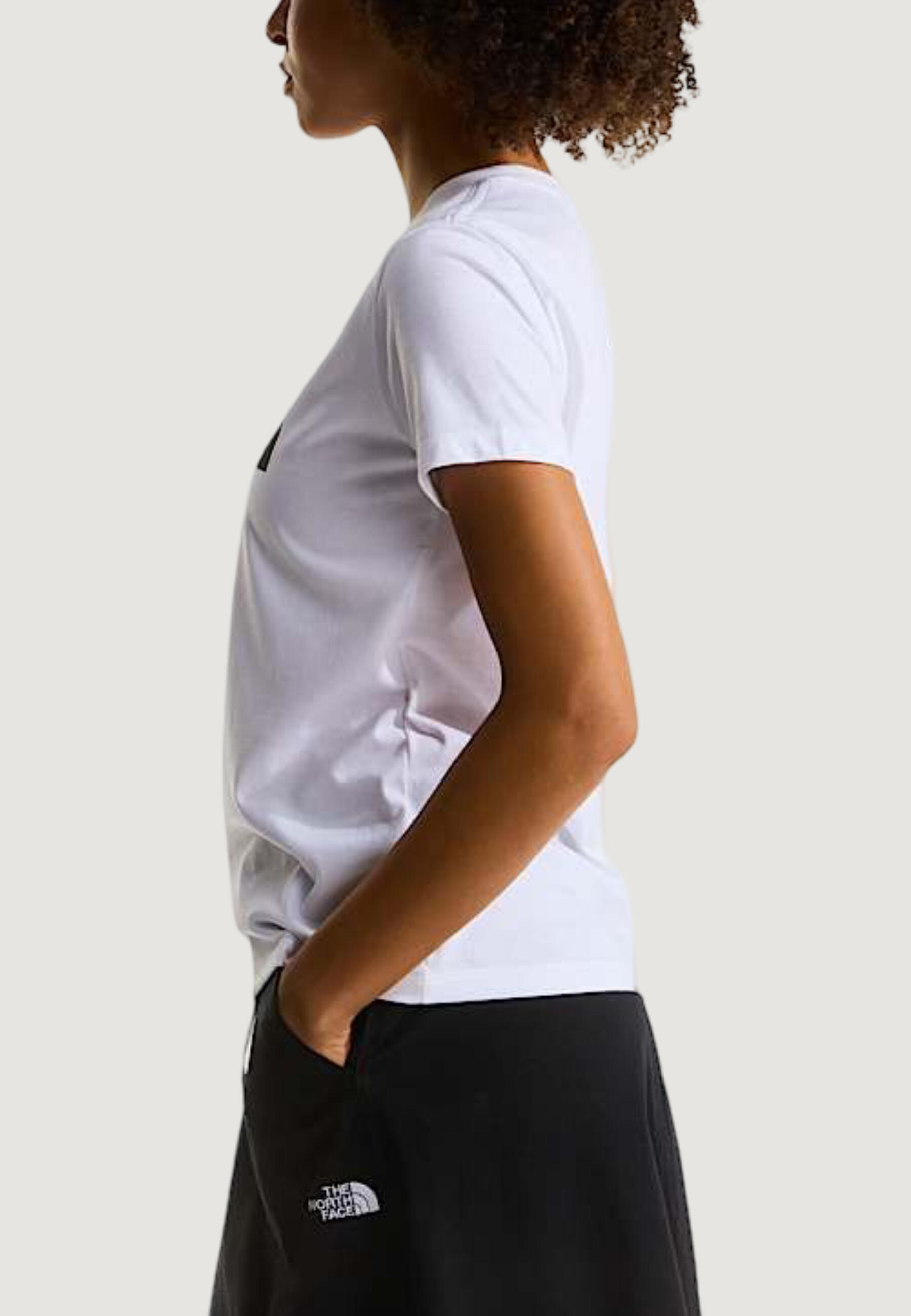 t-shirt crop top W EVOLUTION HALF DOME SLIM SHORT SLEEVE FEMME blanc 3/5