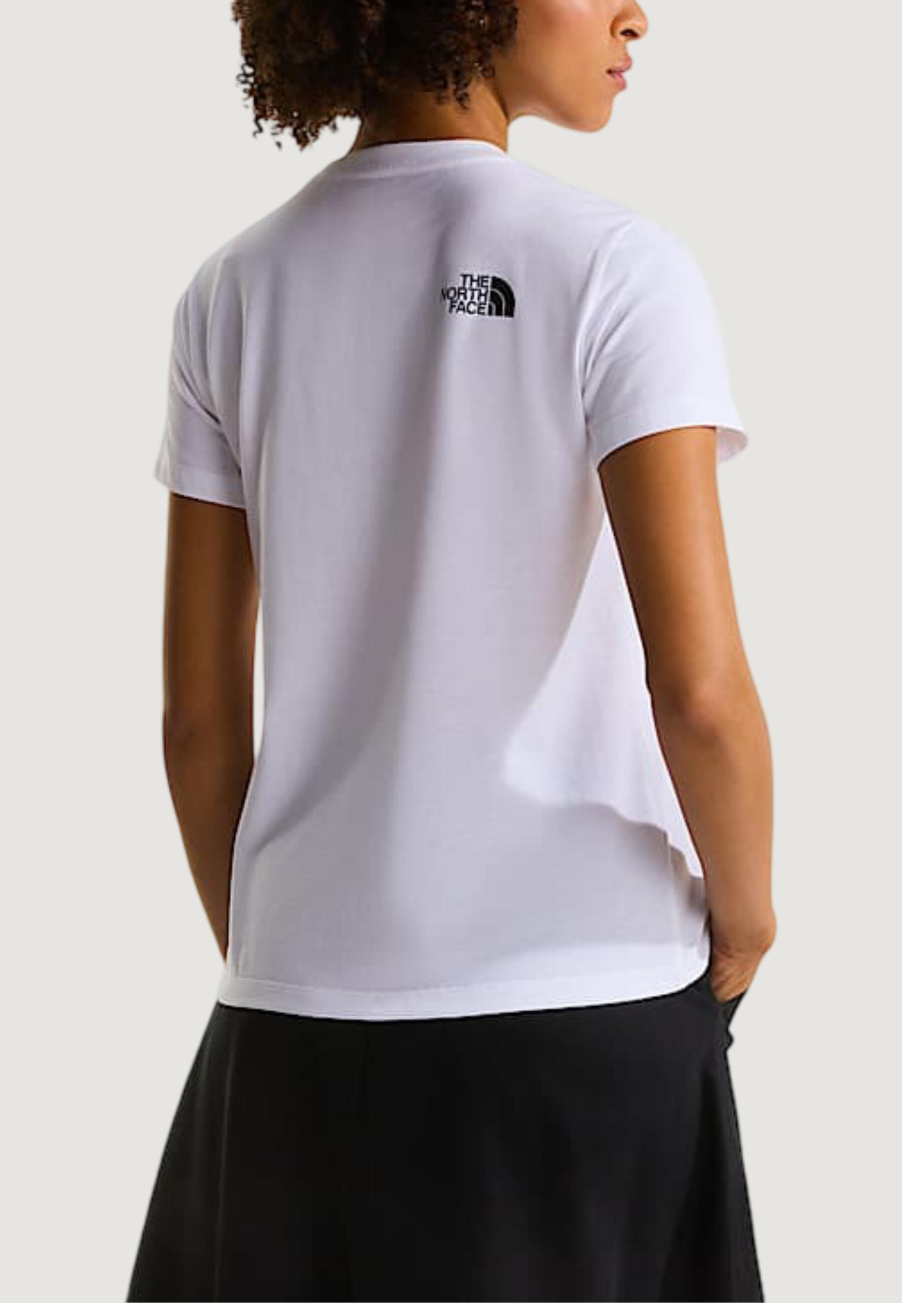 t-shirt crop top W EVOLUTION HALF DOME SLIM SHORT SLEEVE FEMME blanc 4/5
