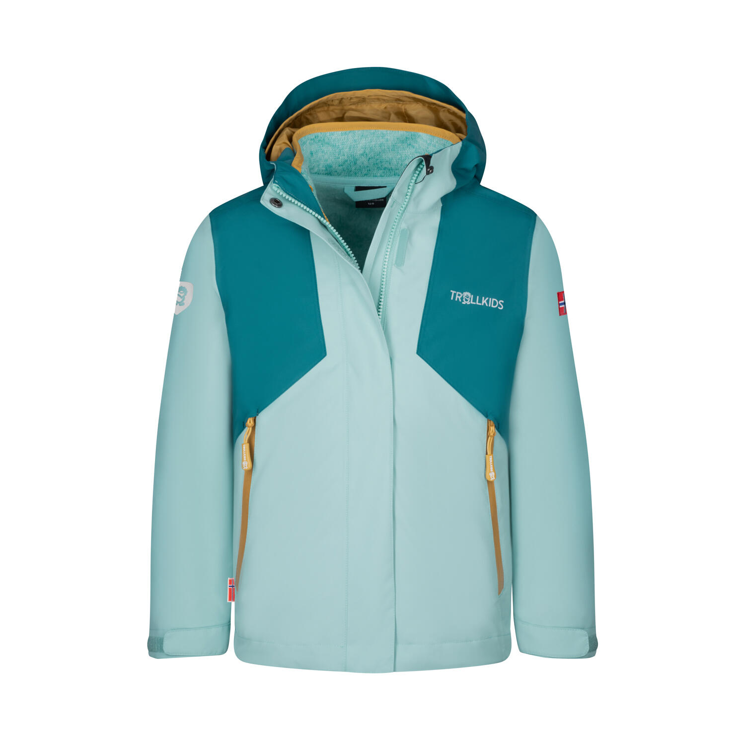 Veste 3 en 1 fille PREIKESTOLEN bleu sarcelle/bleu eau/miel 1/4