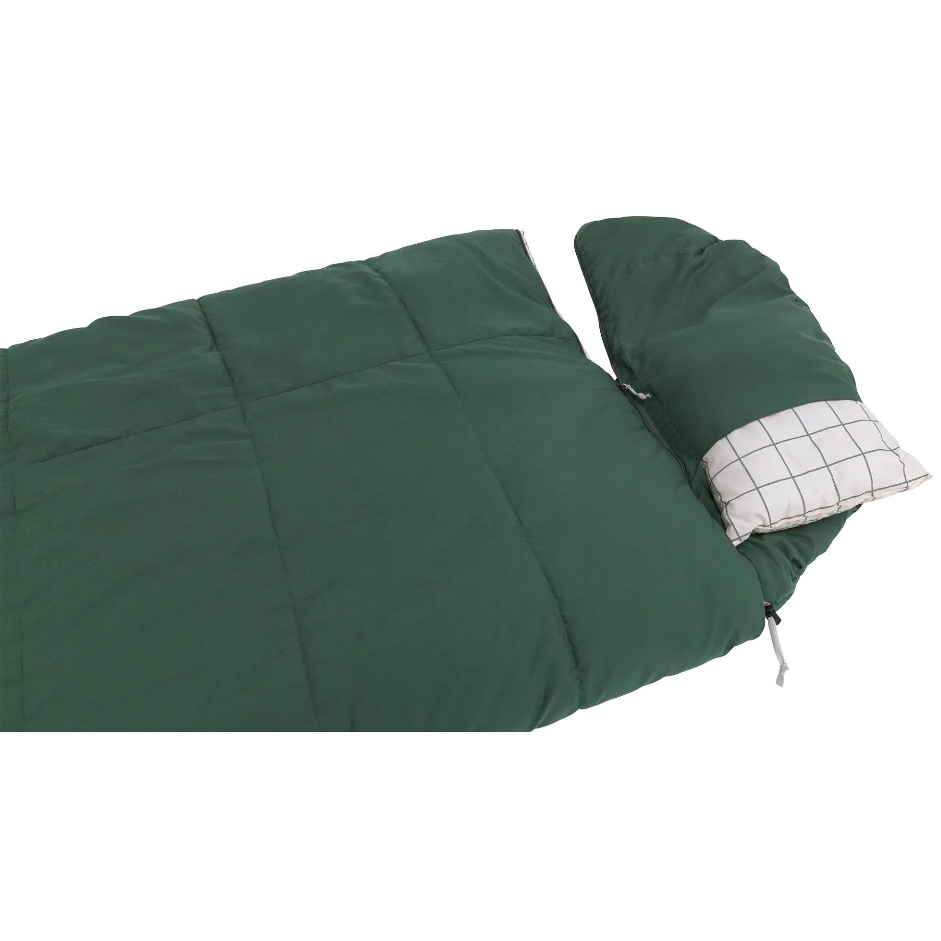 Śpiwór turystyczny z poduszką Outwell Camper Prime Green 235 x 90 cm (-15°C) 3/7