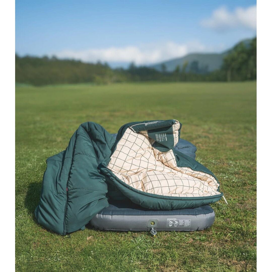 Śpiwór turystyczny z poduszką Outwell Camper Prime Green 235 x 90 cm (-15°C) 5/7