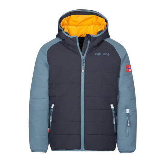 Veste de ski enfants Hafjell PRO noir/bleu acier/mangue