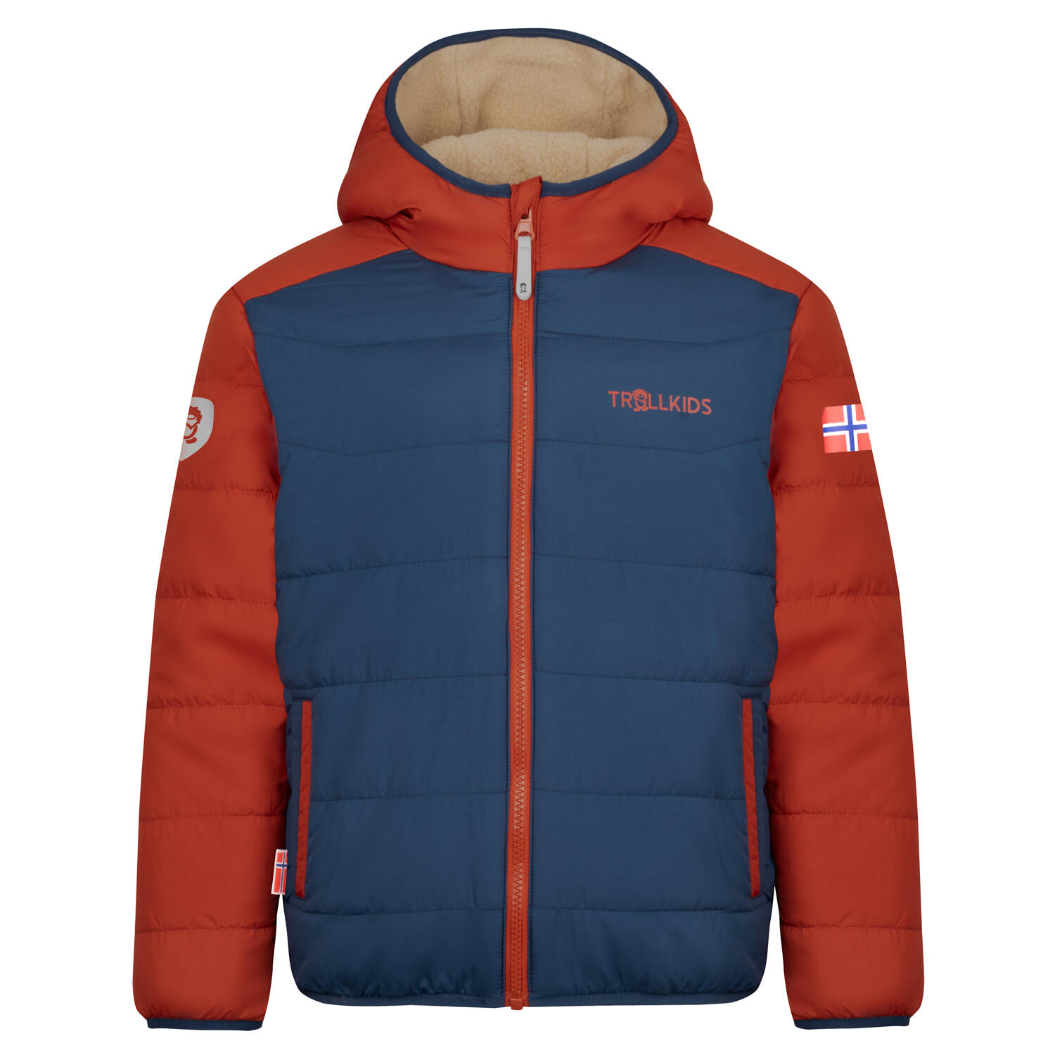 Veste pour enfants SANDVIKA sable du désert/mystique bleu/rouge 2/6