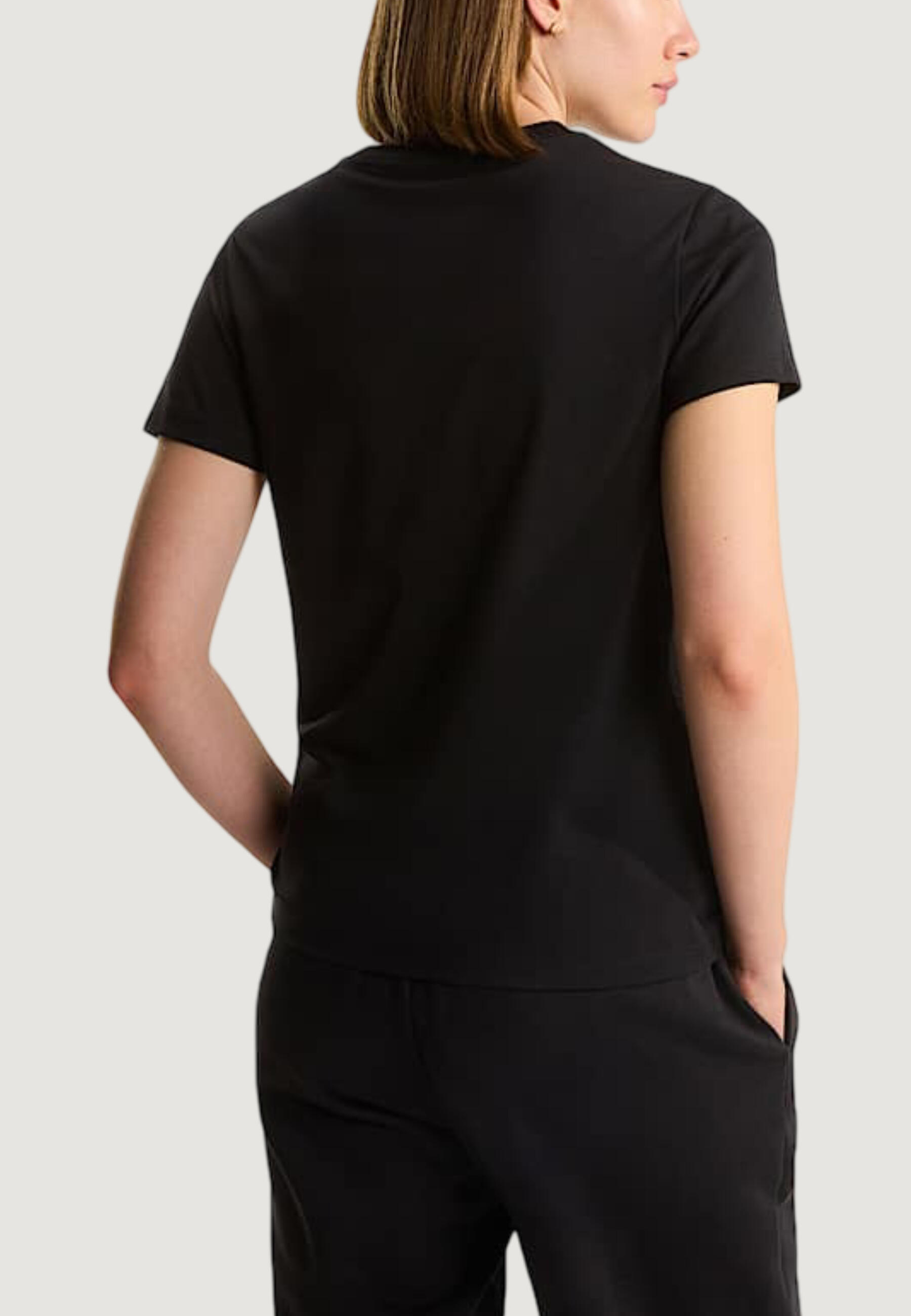 t-shirt crop top W EVOLUTION SIMPLE DOME SLM SHORT SLEEVE FEMME noir 4/5