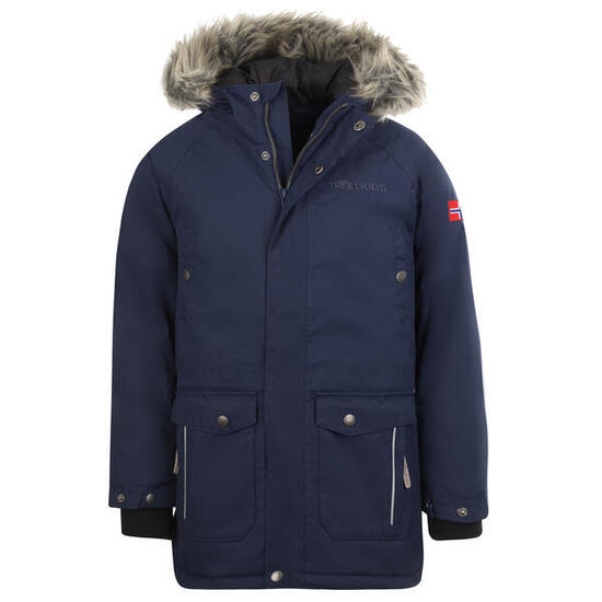 Parka Nordkapp pour enfants Imperméable Bleu marine / Orange