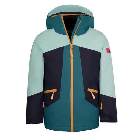 Veste de ski fille RAULAND bleu d'eau/bleu thé/marine/miel