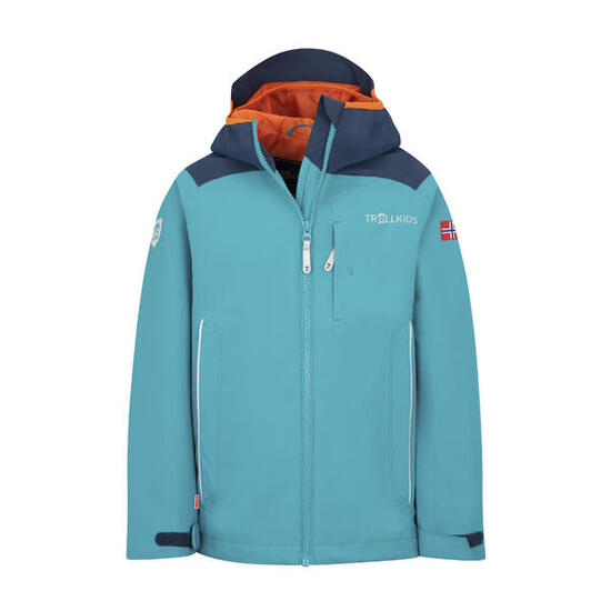 Veste de pluie Bergen enfants bleu-vert/bleu mystique