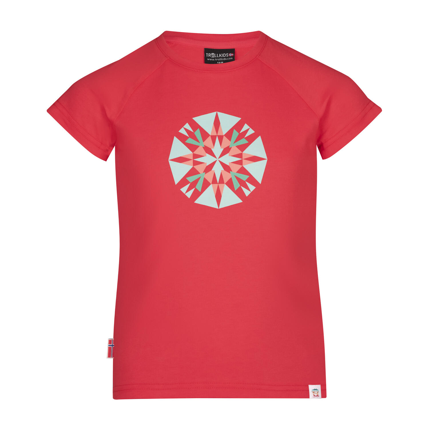 T-shirt Senja fille rouge cerise 1/2